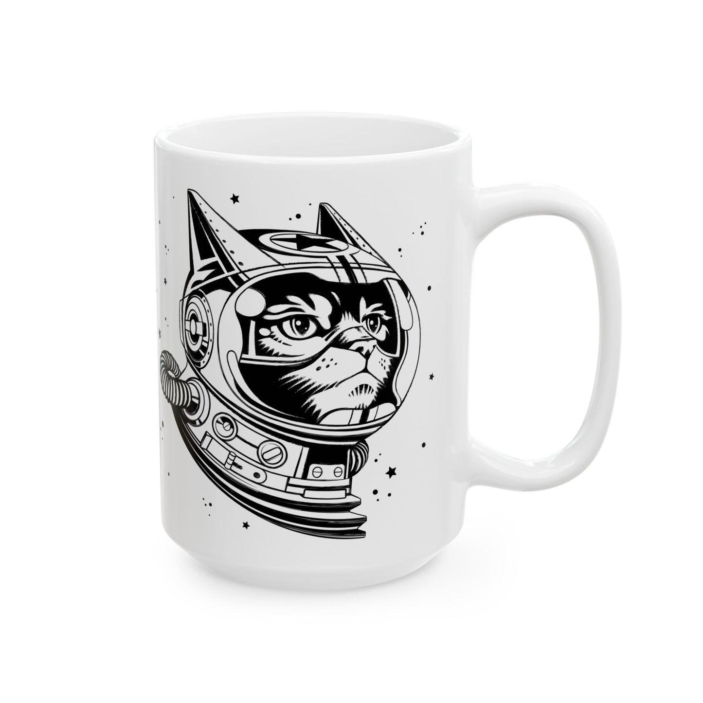 Space Cat Ceramic Mug 15oz