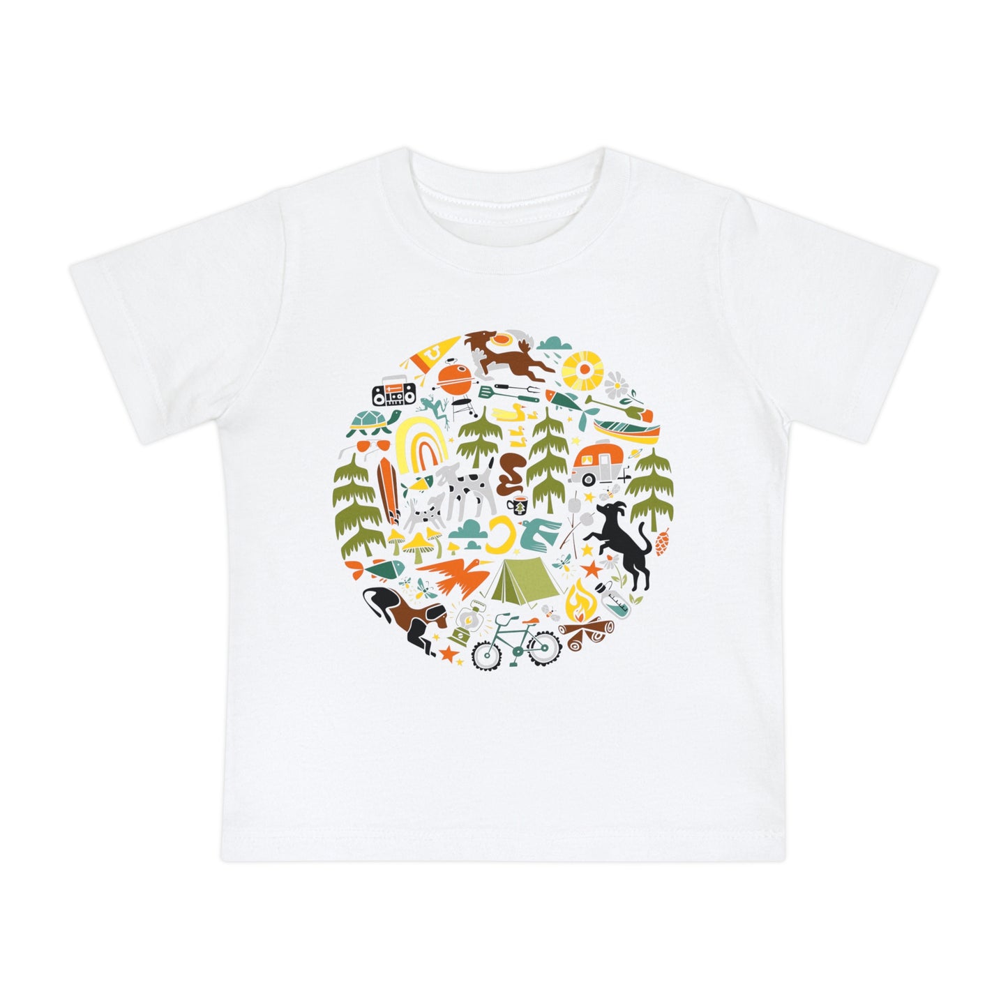 Camping Dogs Baby Graphic Tee