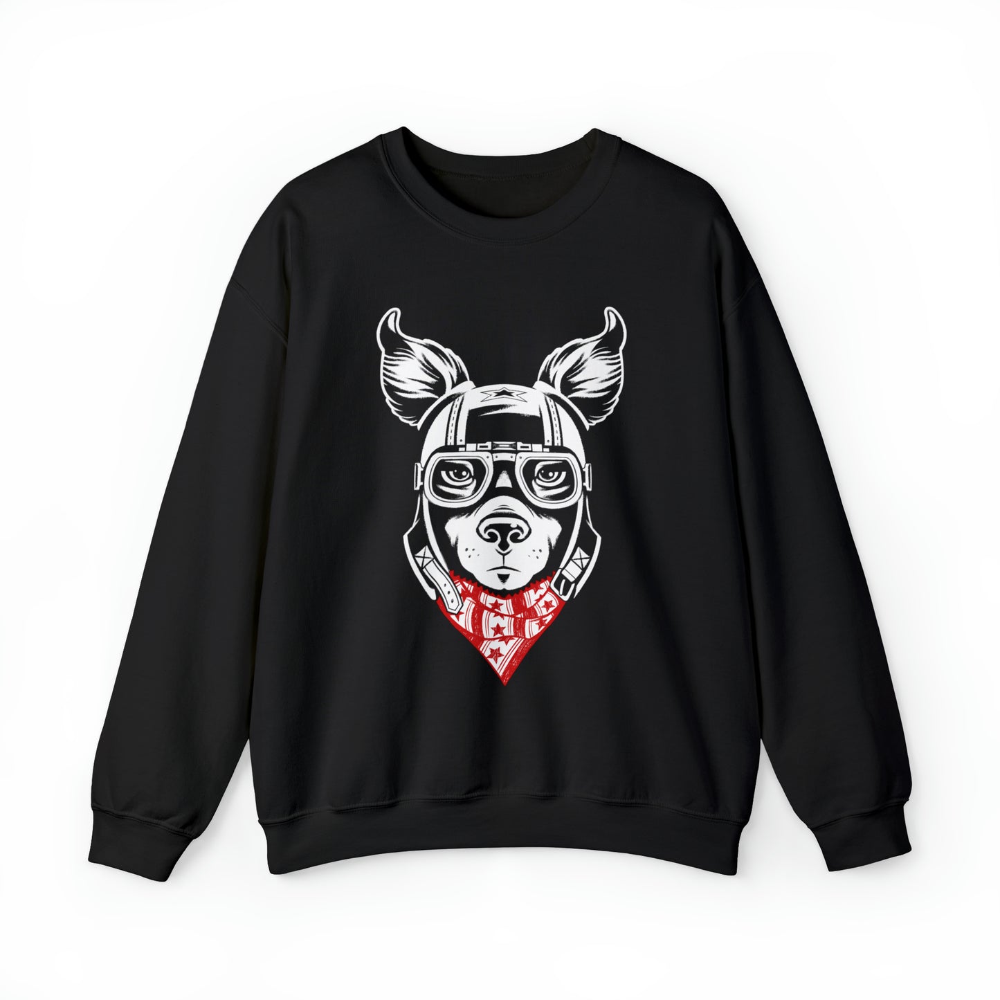 Motorcycle Dog Men's Heavy Blend Crewneck Sweatshirt