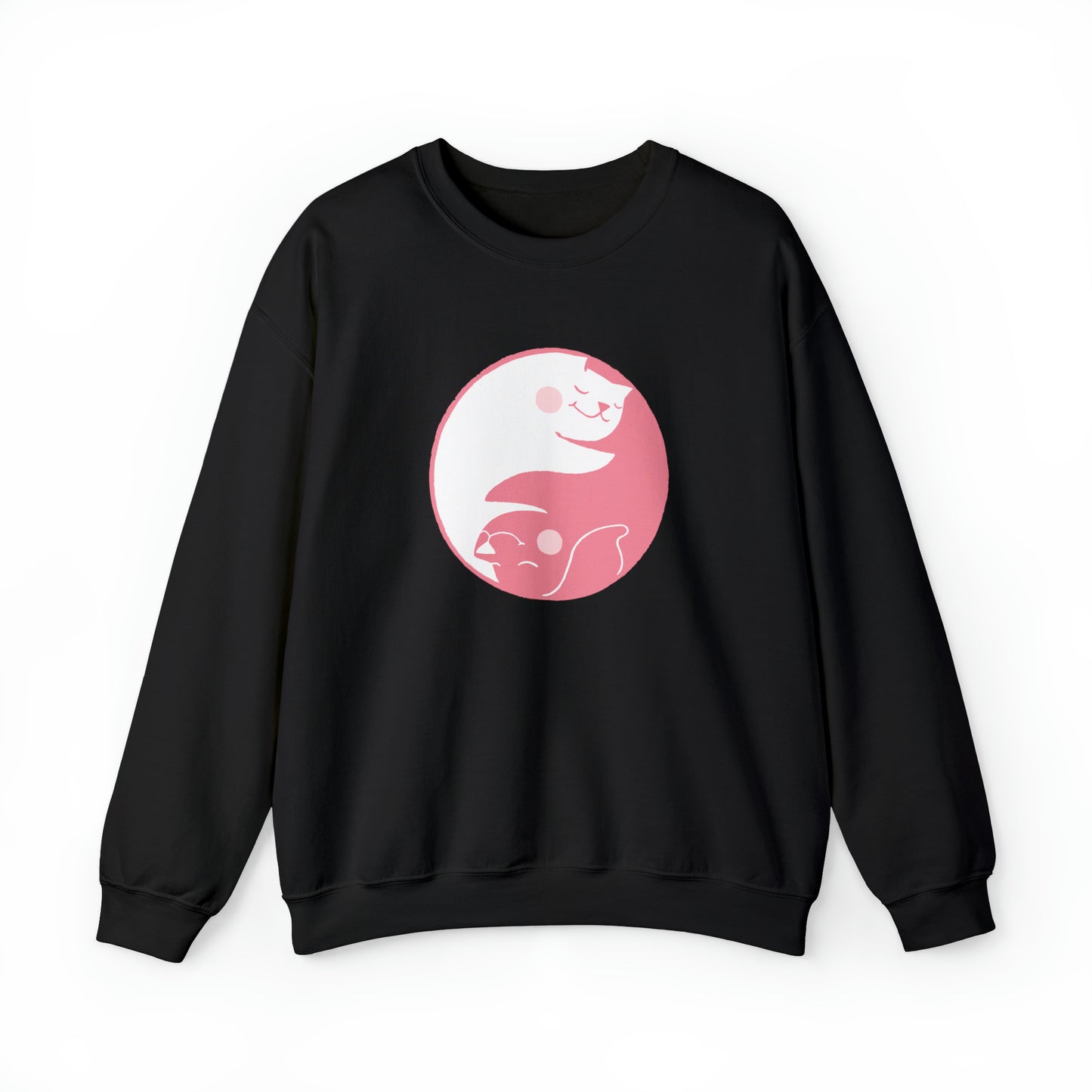 Pink Yin Yang Women's Heavy Blend Crewneck Sweatshirt