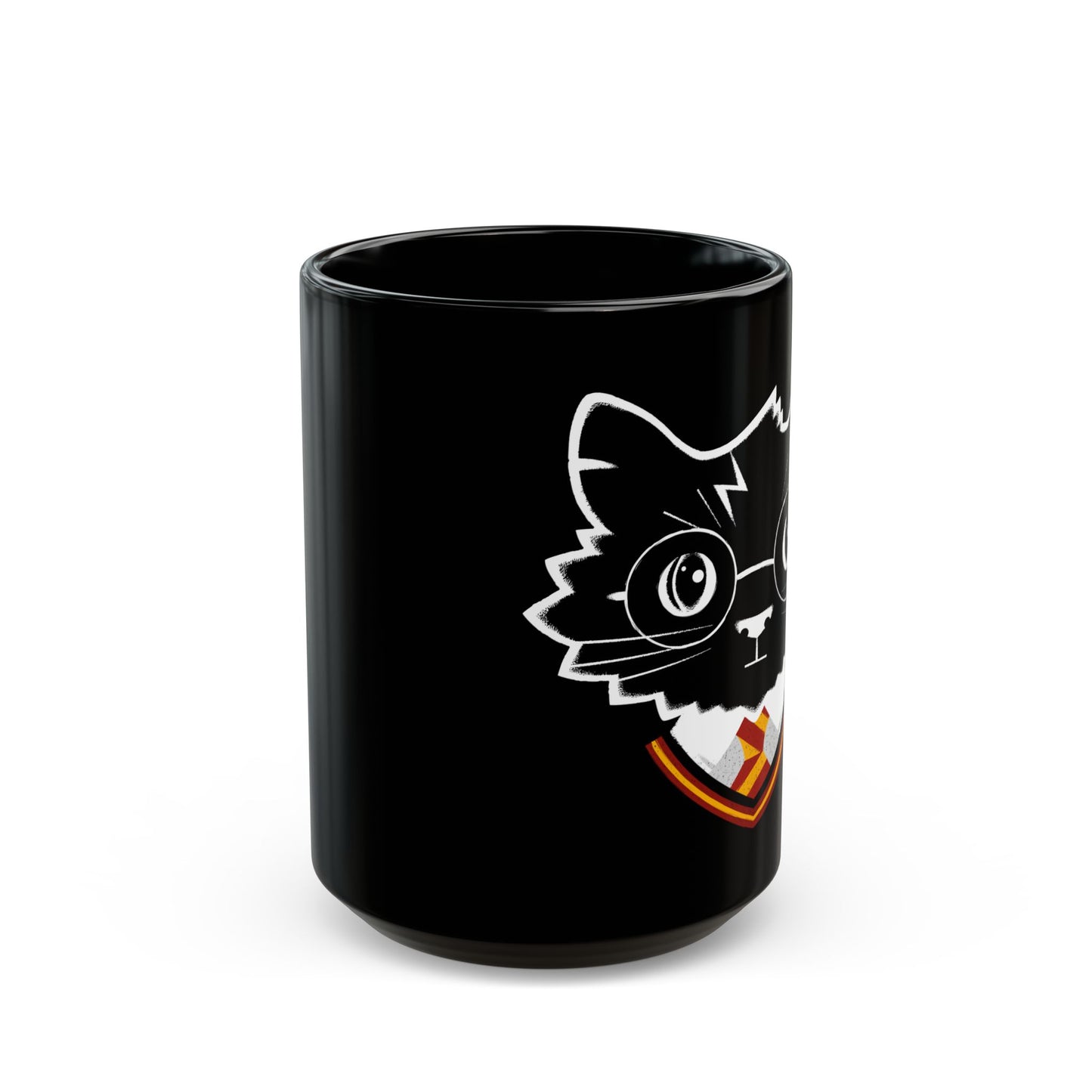 Wizard Cat 15oz Black Mug