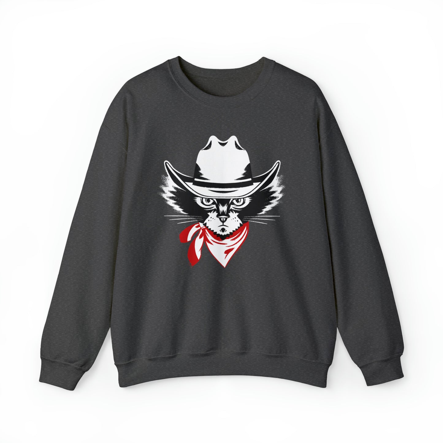 Cowboy Cat Women's Heavy Blend Crewneck Sweatshirt