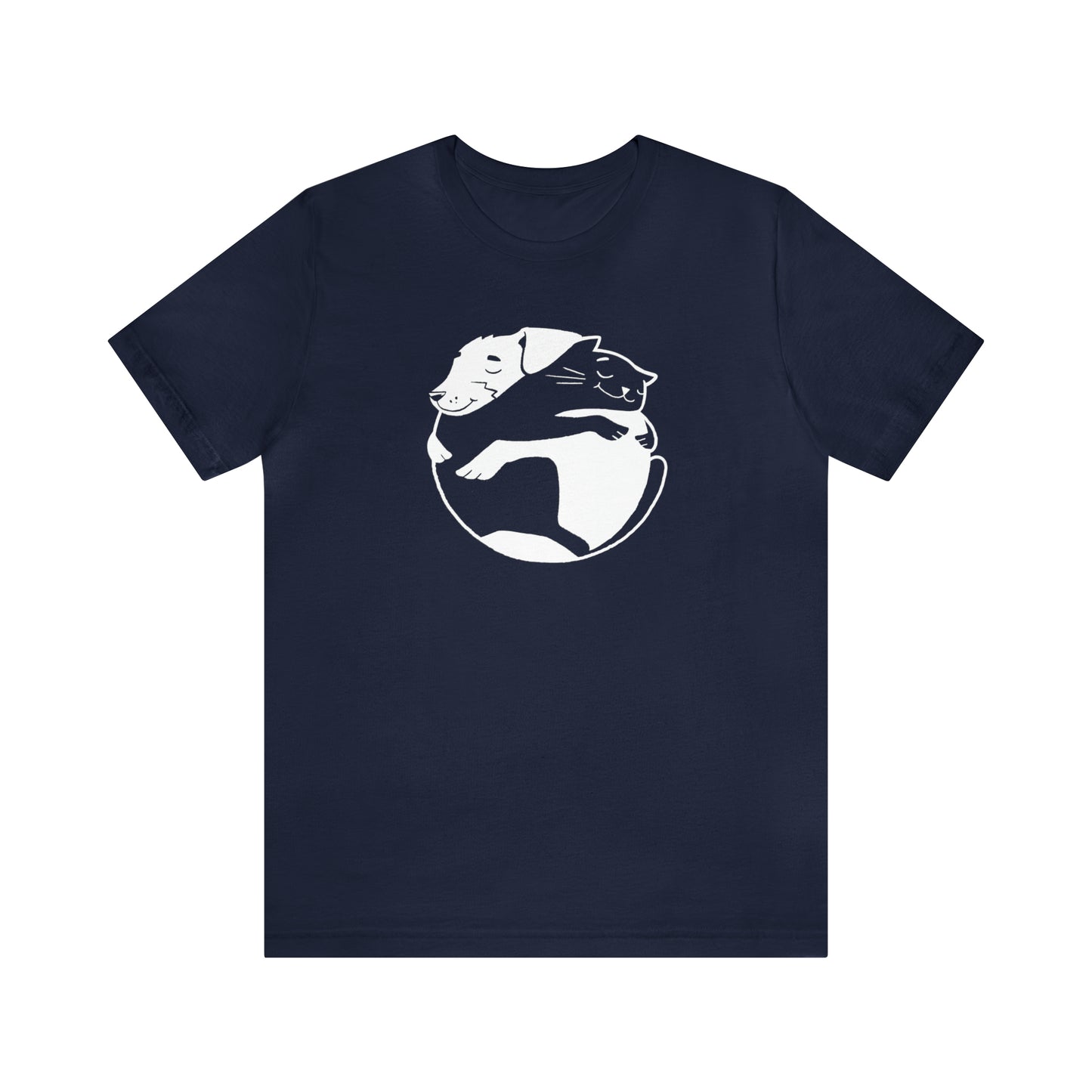 Cuddle Up in Style – Dog & Cat Hugging Tee!