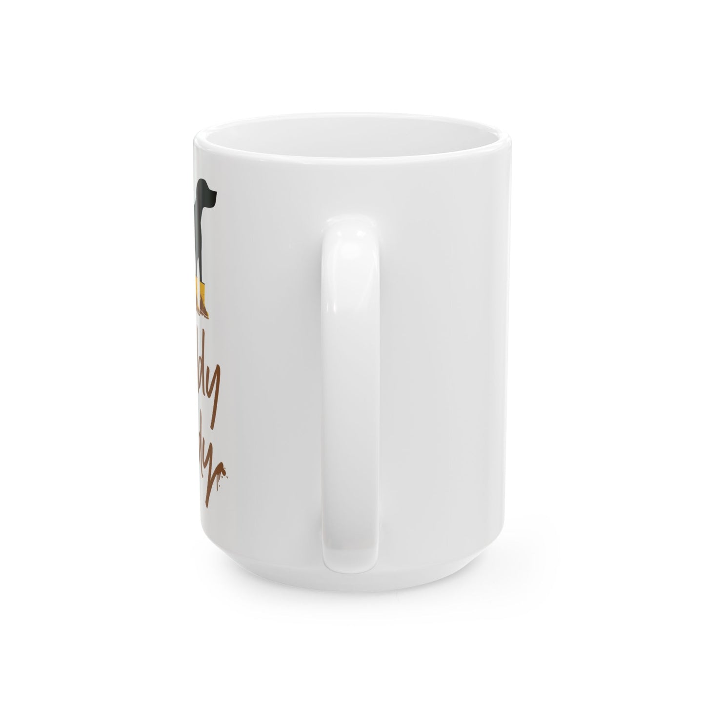 Muddy Buddy Yellow Boots Ceramic Mug 15oz