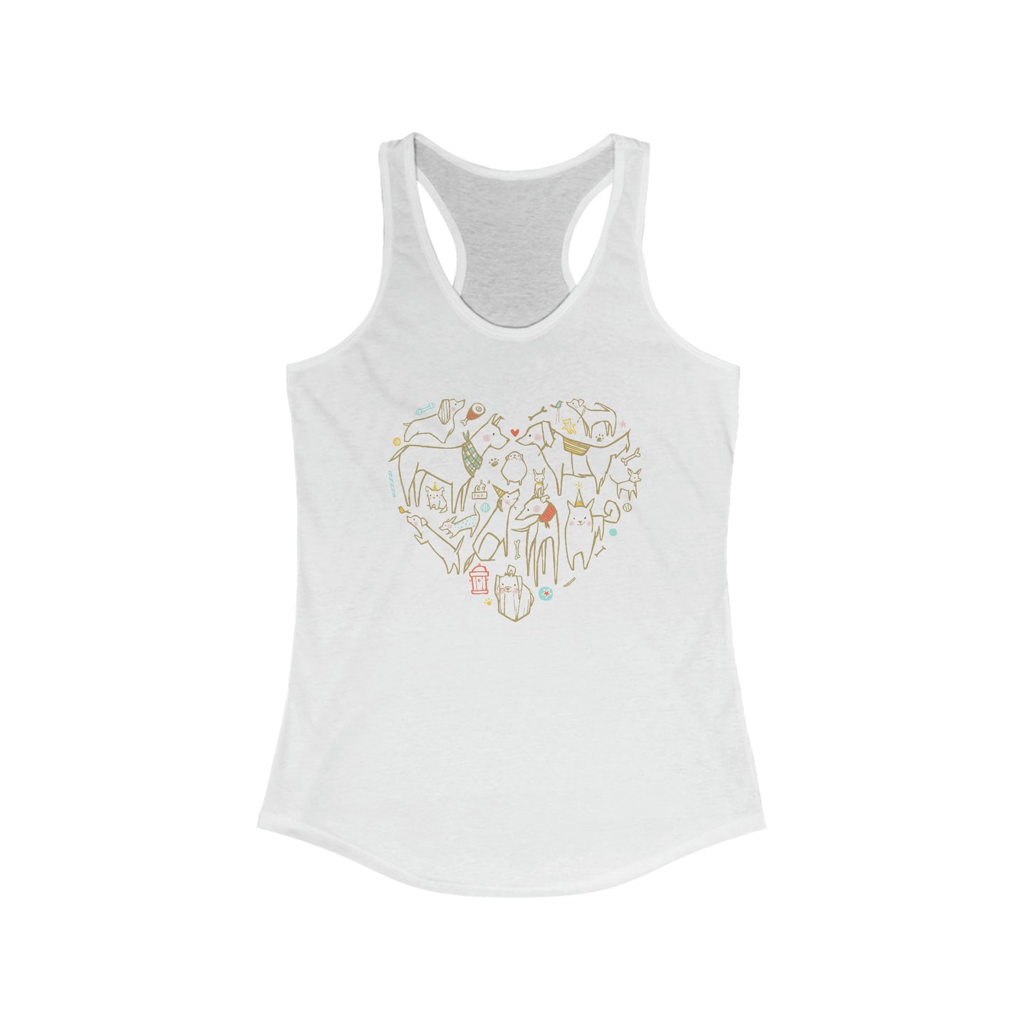 Dog Heart Women's Racerback Tank Top