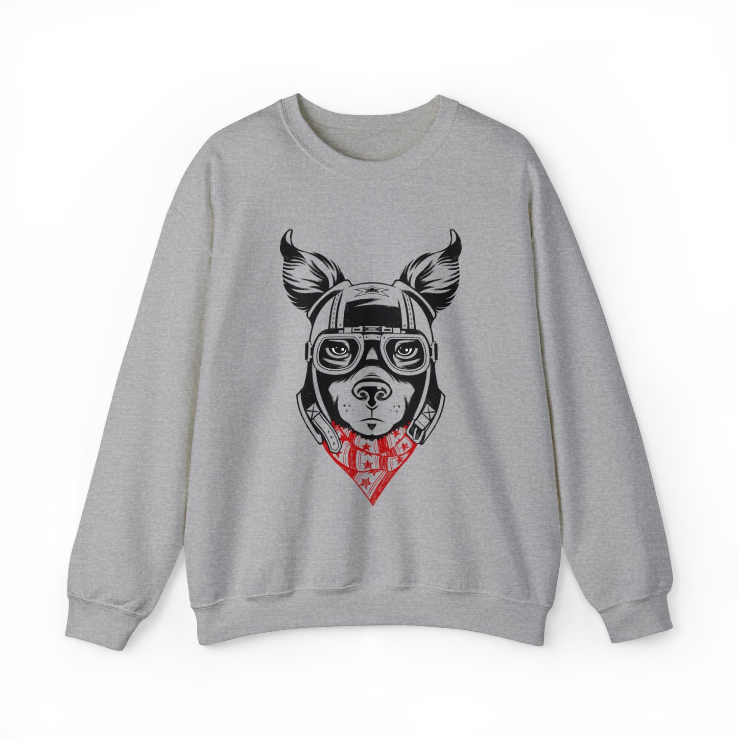 Motorcycle Dog Men's Heavy Blend Crewneck Sweatshirt