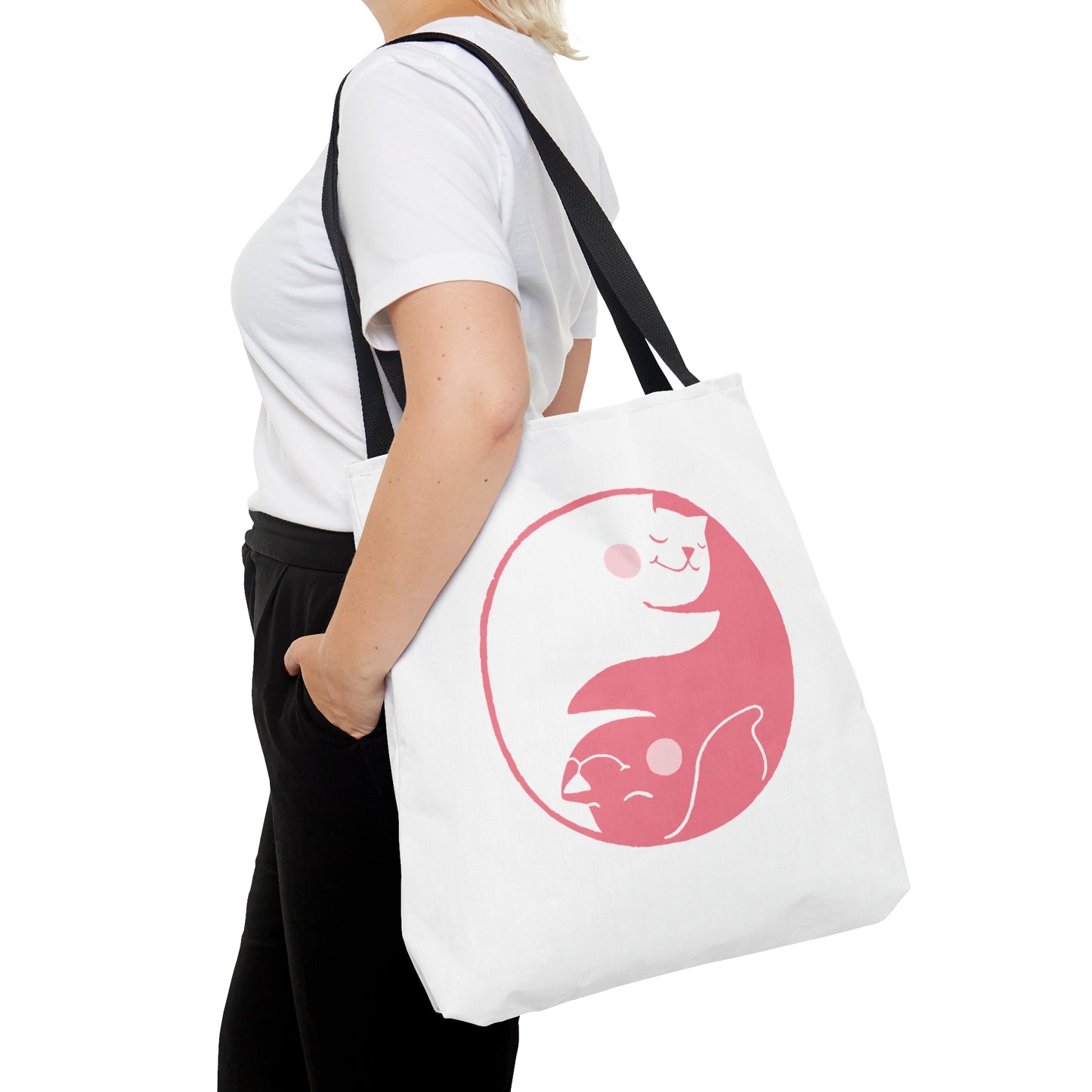 Pink Yin Yang Tote Bag
