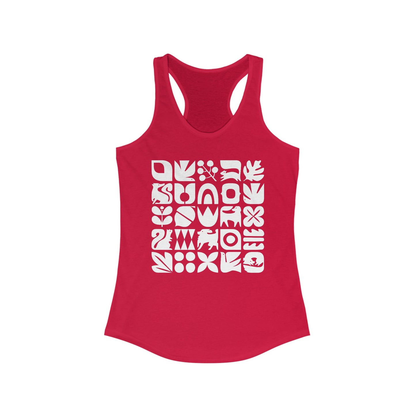 Dogs and Squirrels Graphic Women's Racerback Tank Top