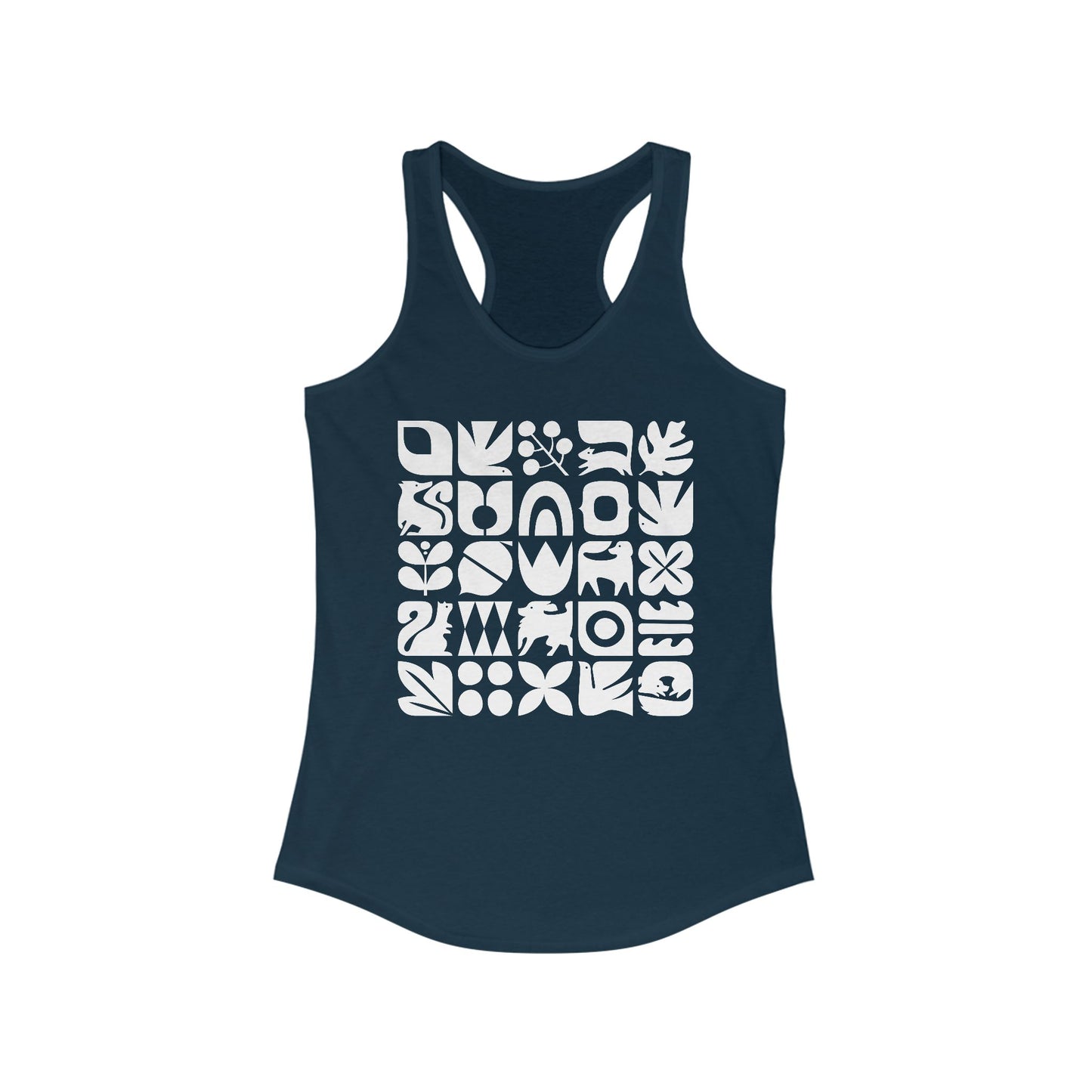 Dogs and Squirrels Graphic Women's Racerback Tank Top