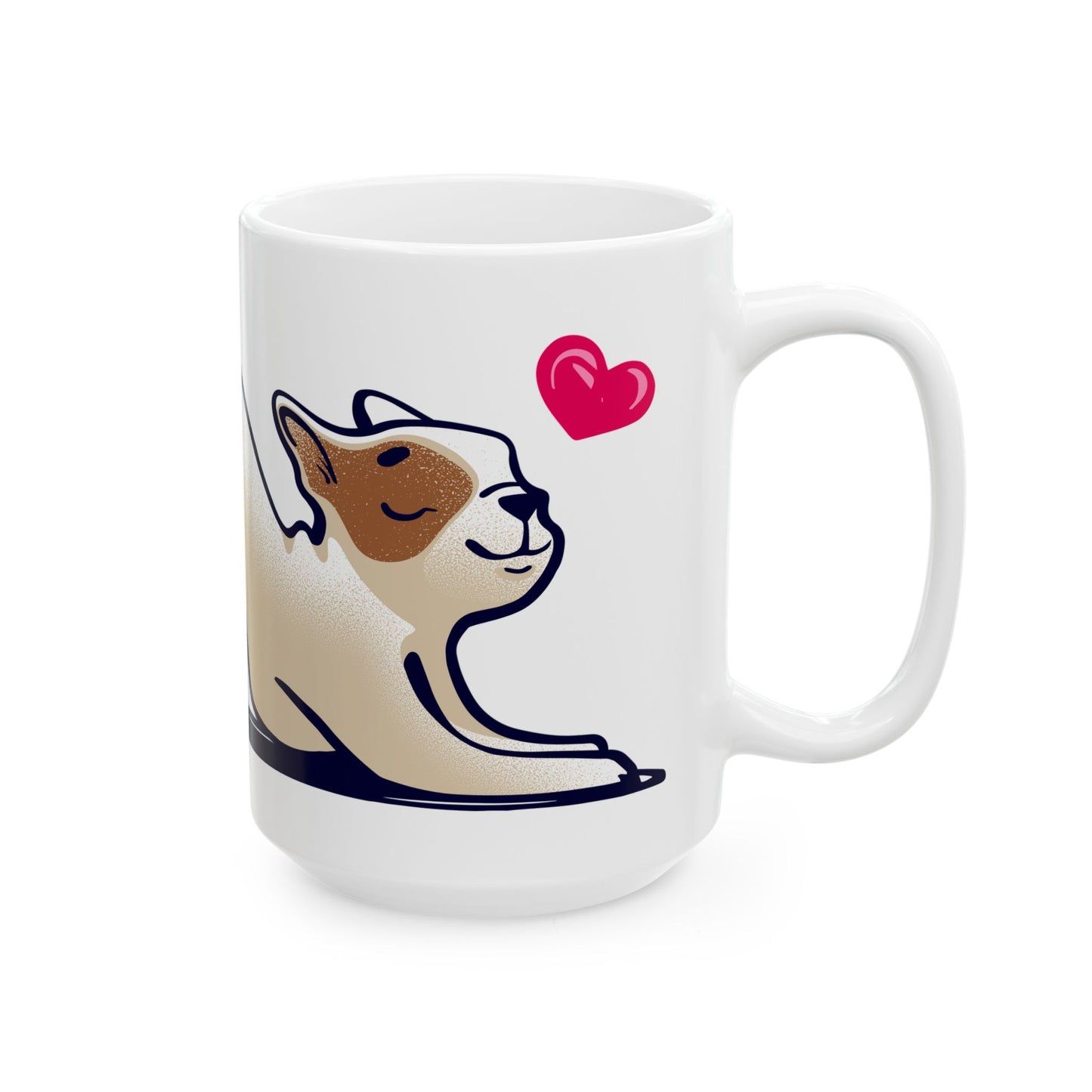 Yoga Dog Ceramic Mug 15oz