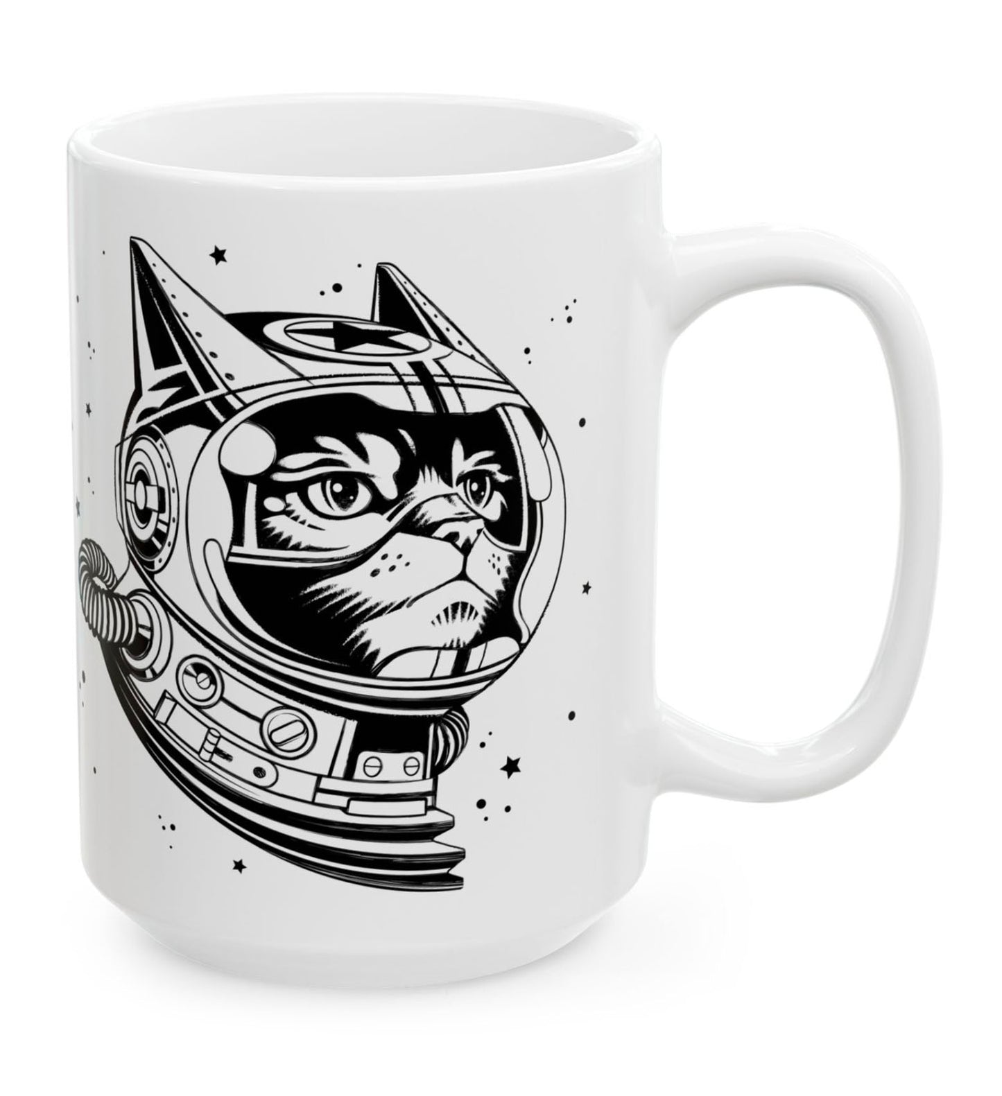 Space Cat Ceramic Mug 15oz