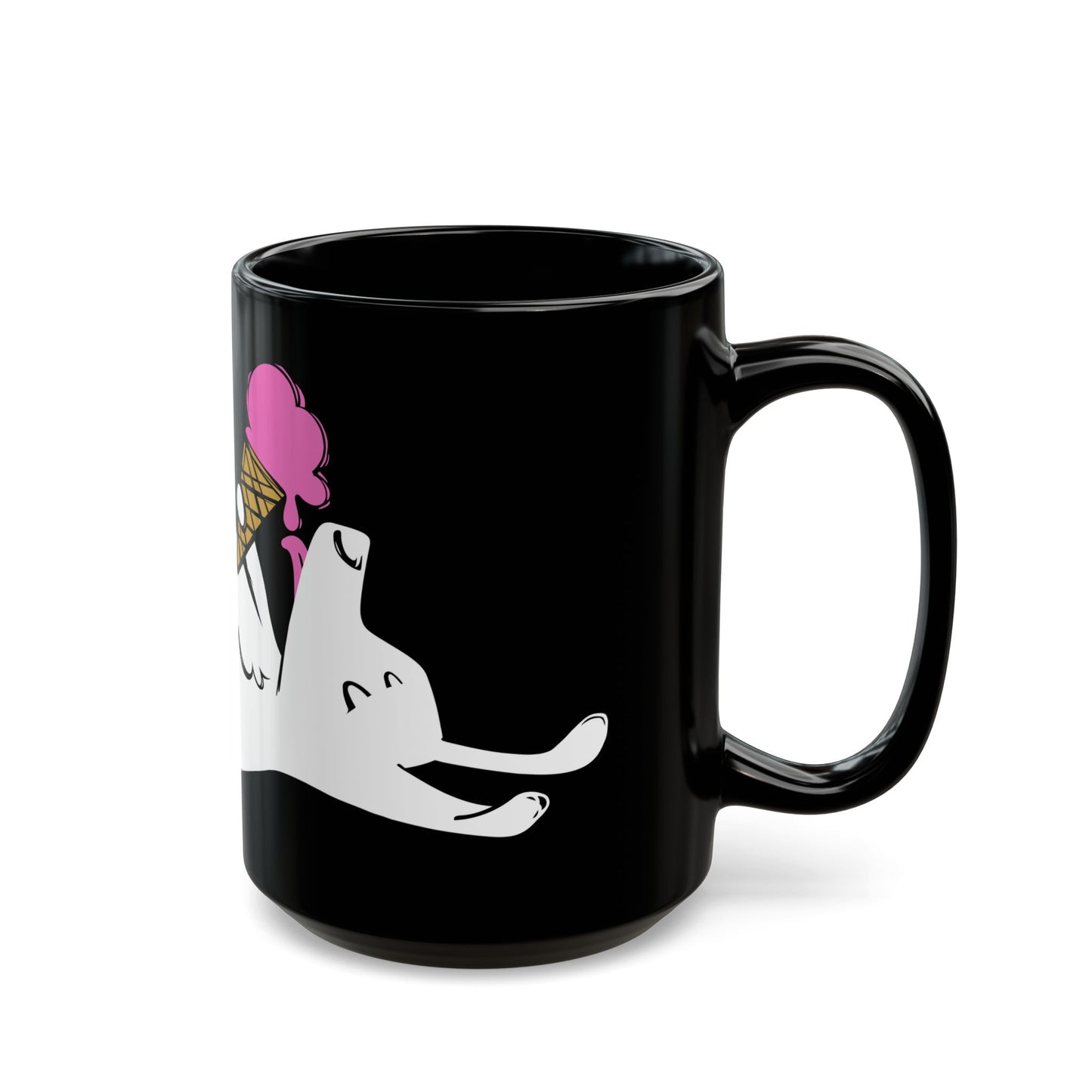 Icecream Pooch 15oz Black Mug