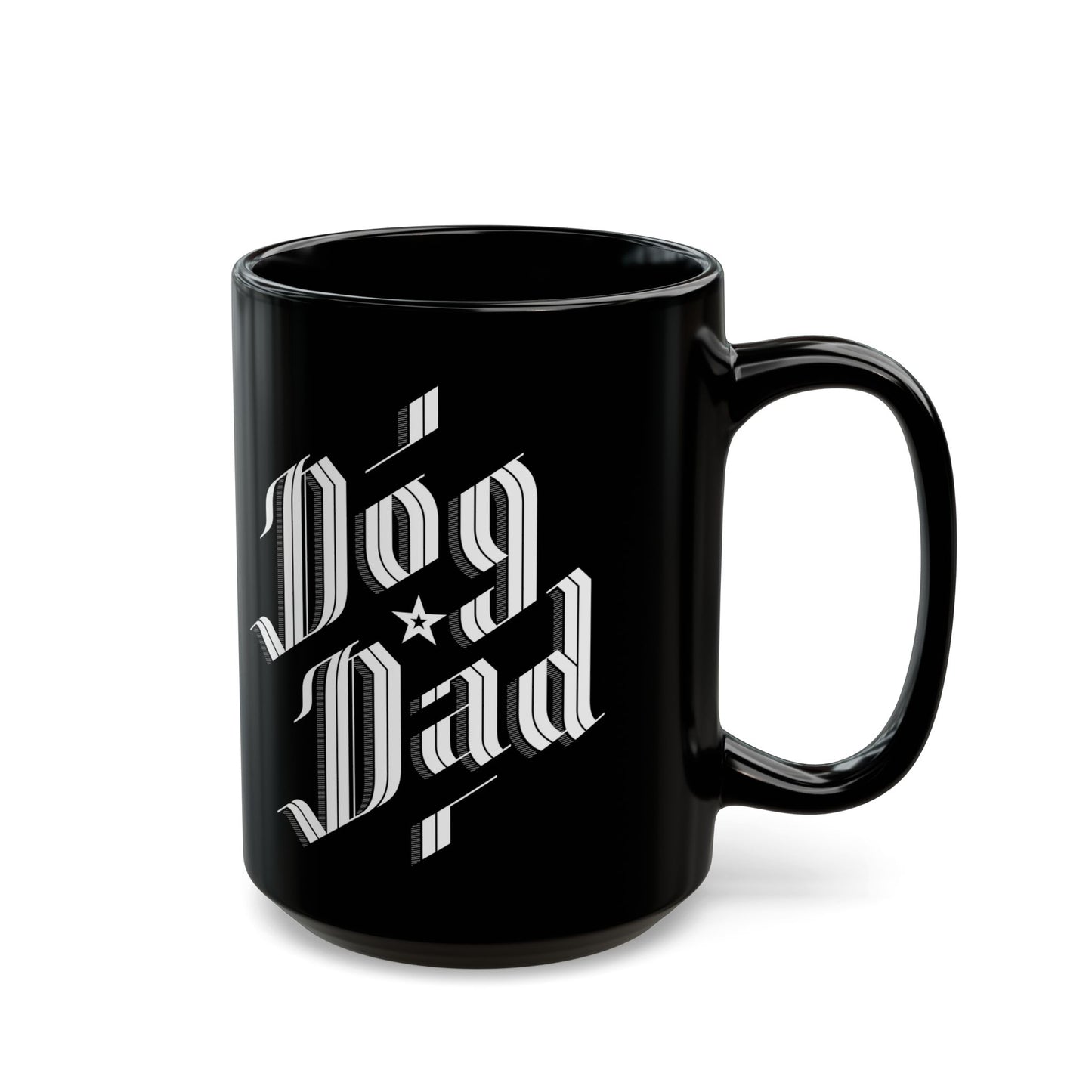 Sophisticated Dog Dad 15oz Black Mug