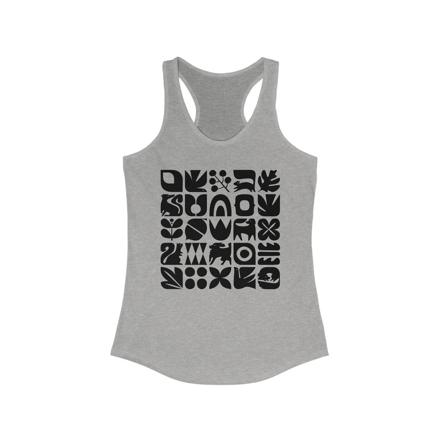 Dogs and Squirrels Graphic Women's Racerback Tank Top
