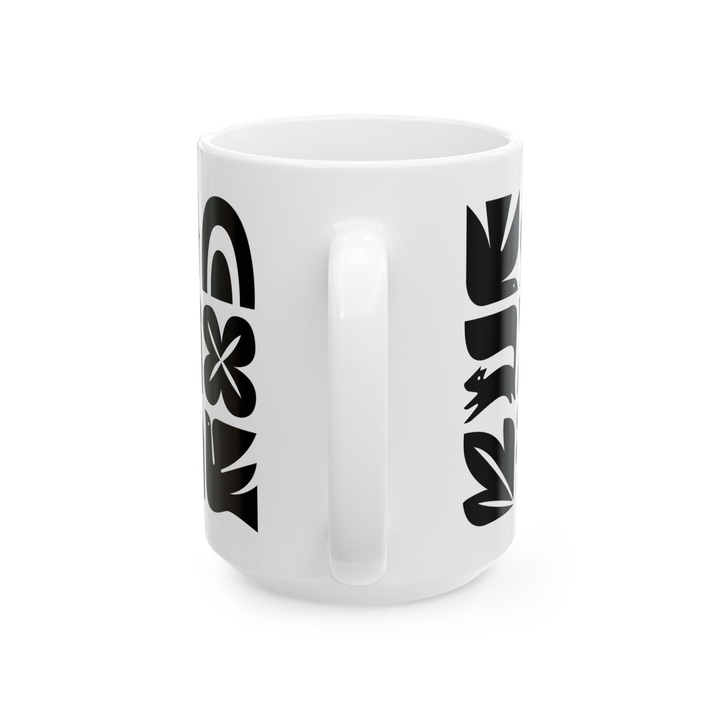 Dogs and Squirrels Ceramic Mug 15oz