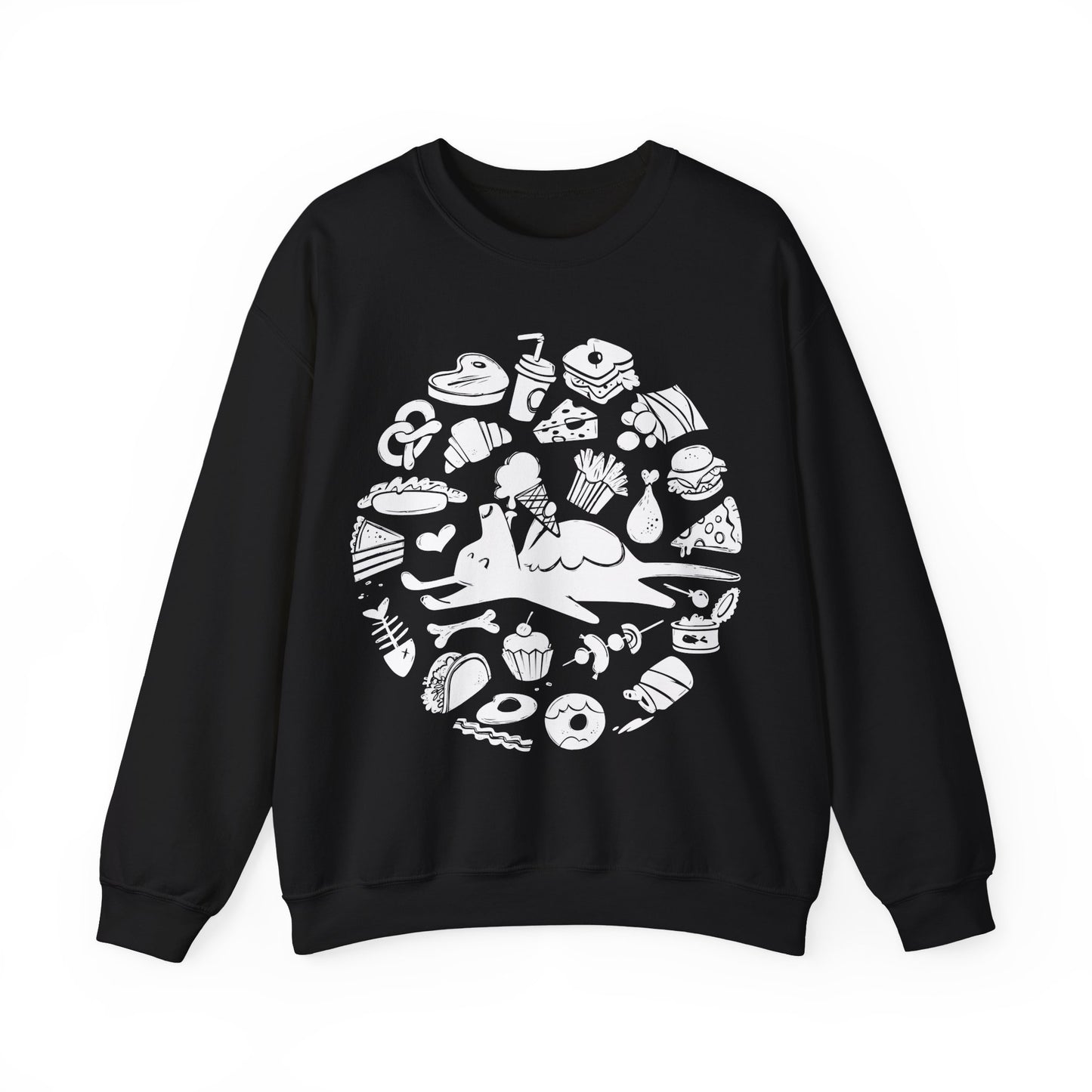 All Food is Dog Food Men's Heavy Blend Crewneck Sweatshirt