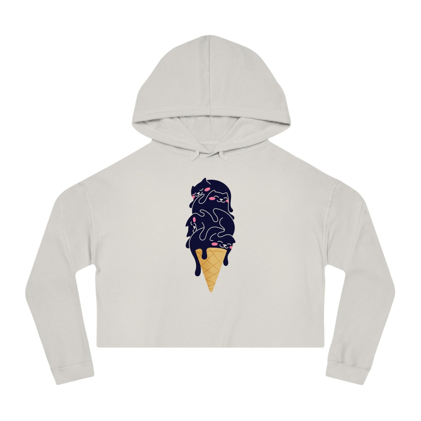 Kitty Cone Women’s Cropped Hooded Sweatshirt