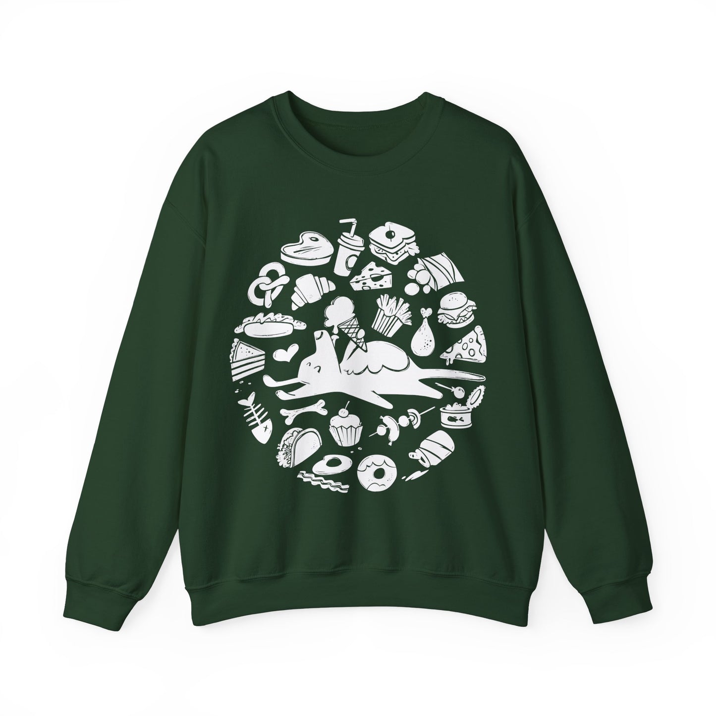 All Food is Dog Food Men's Heavy Blend Crewneck Sweatshirt