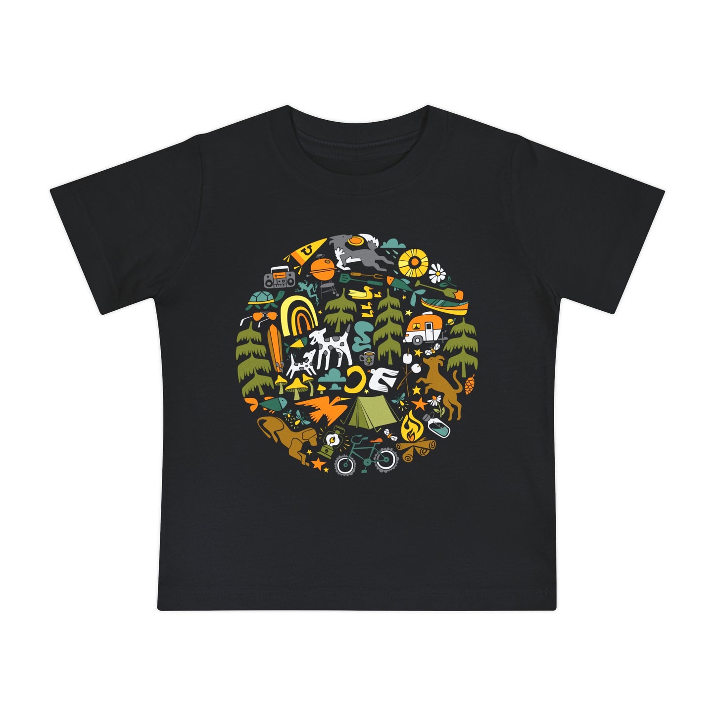 Camping Dogs Baby Graphic Tee