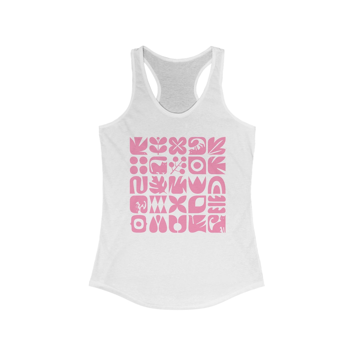Cats and Birds Graphic Women's Racerback Tank Top
