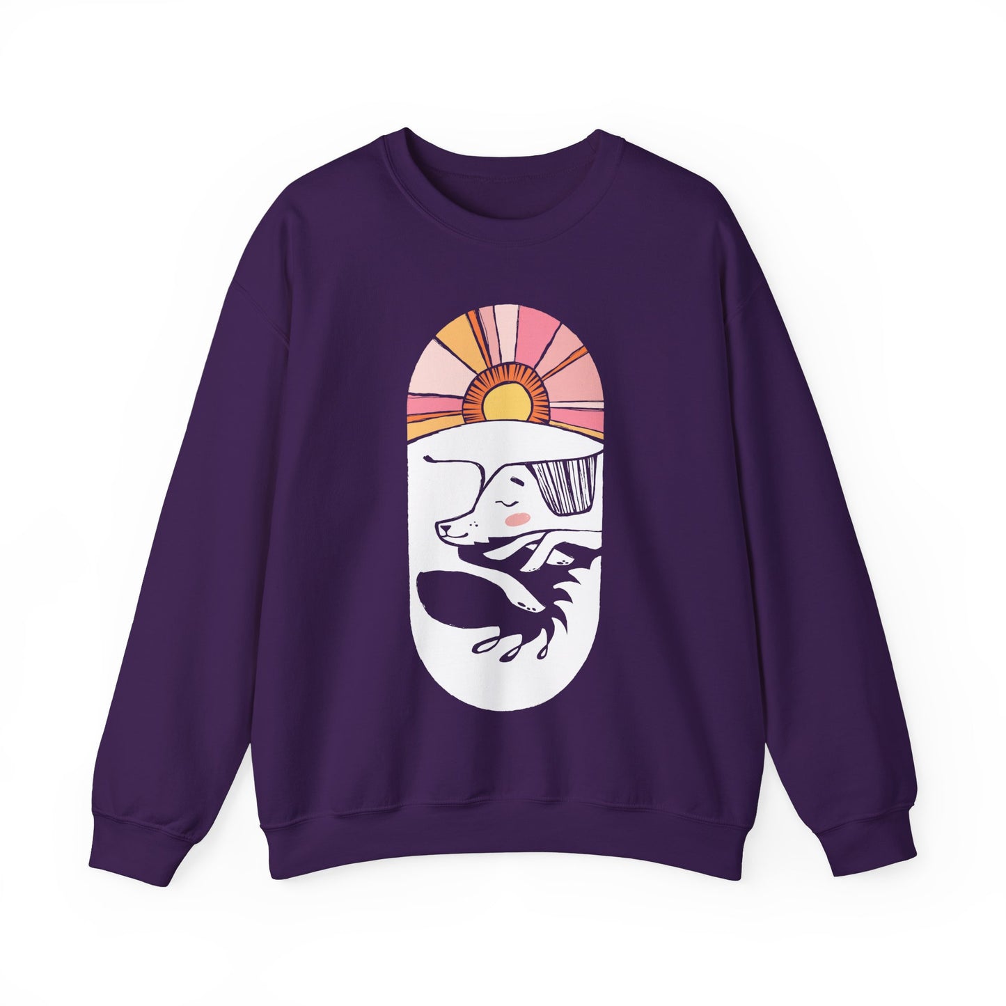 Sleepy Dog Women's Heavy Blend Crewneck Sweatshirt
