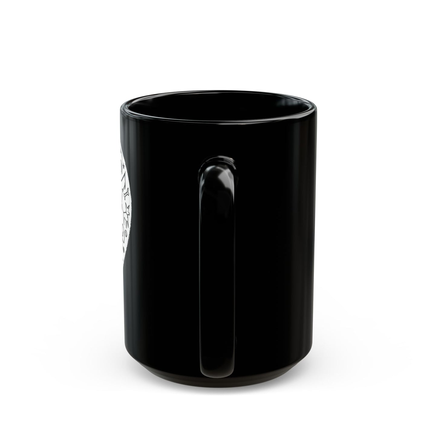 Dog Heart 15oz Black Mug