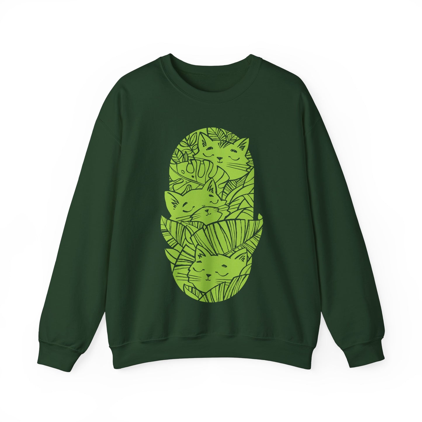 Jungle Cats Men's Heavy Blend Crewneck Sweatshirt