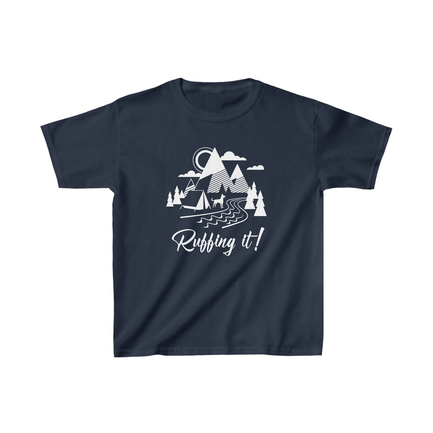 Cozy Camp Vibes: Ruffing It Kids' Graphic Tee!