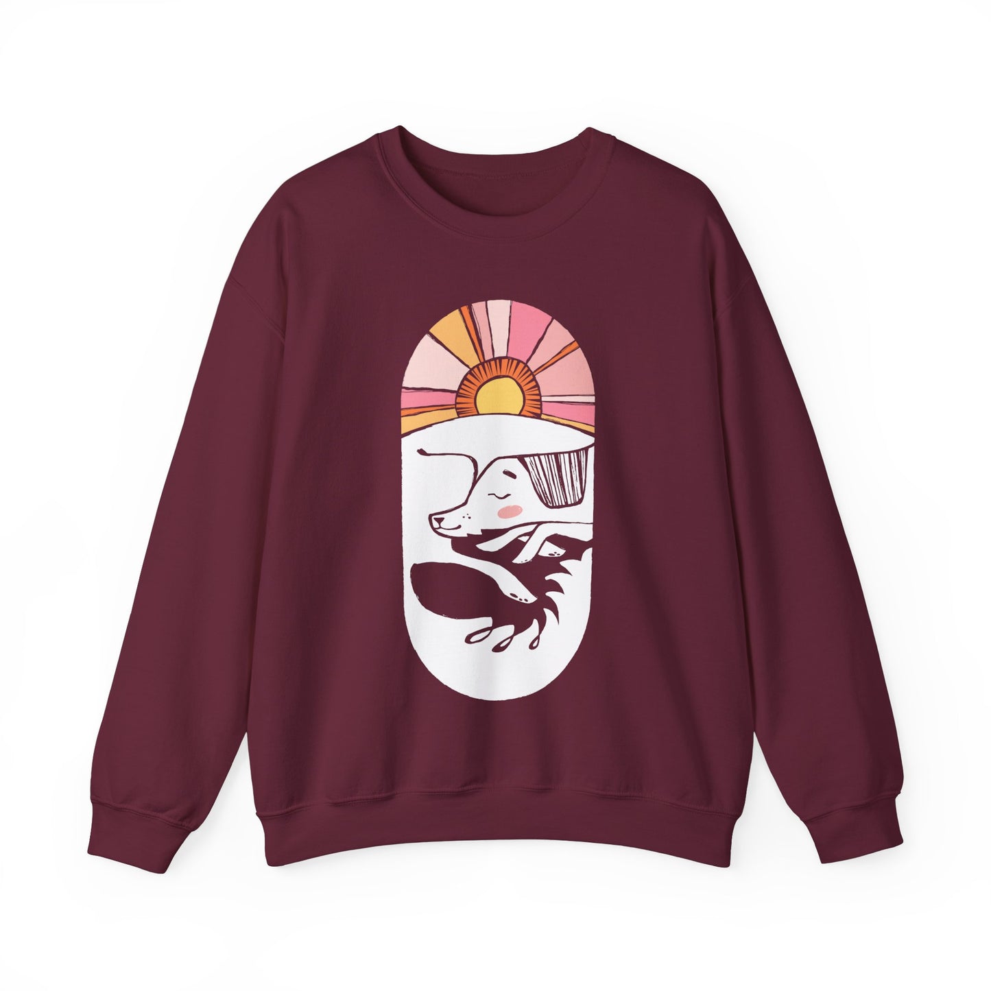 Sleepy Dog Women's Heavy Blend Crewneck Sweatshirt