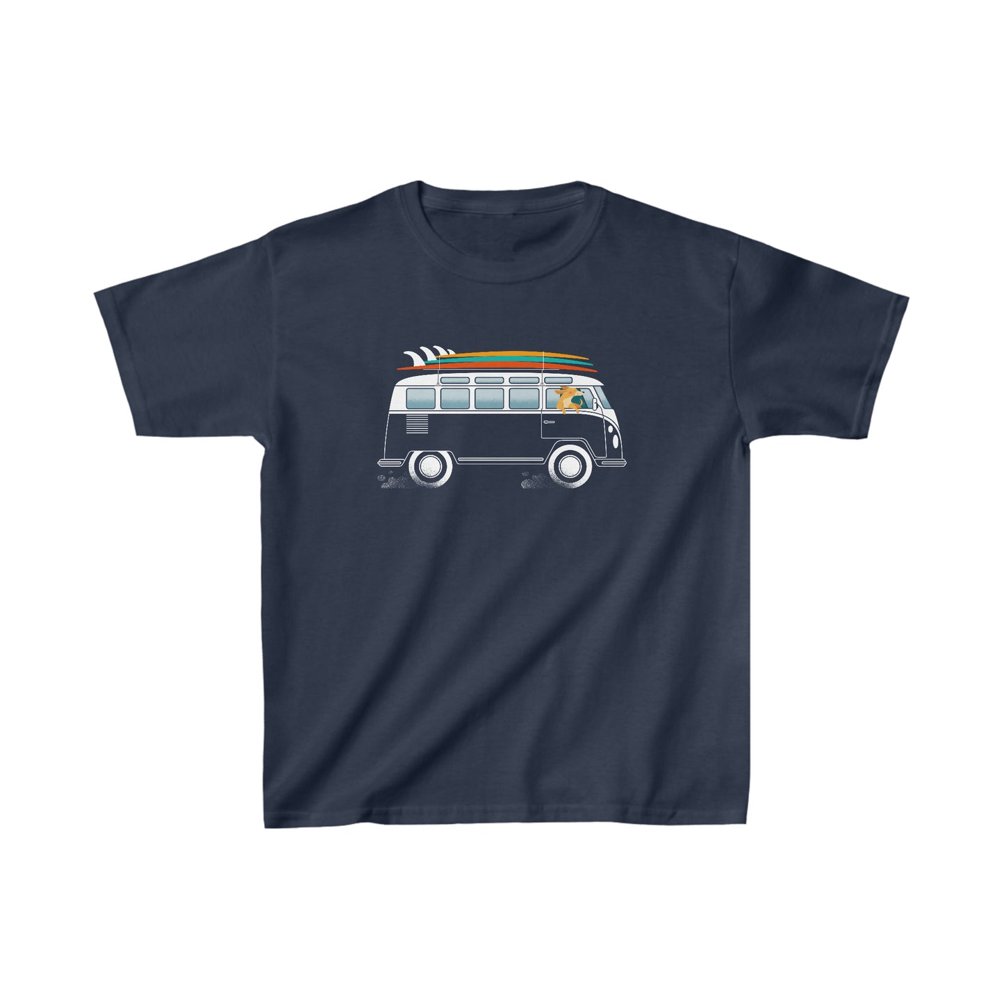 VW Van Surf Dog Kid's Heavy Cotton Tee