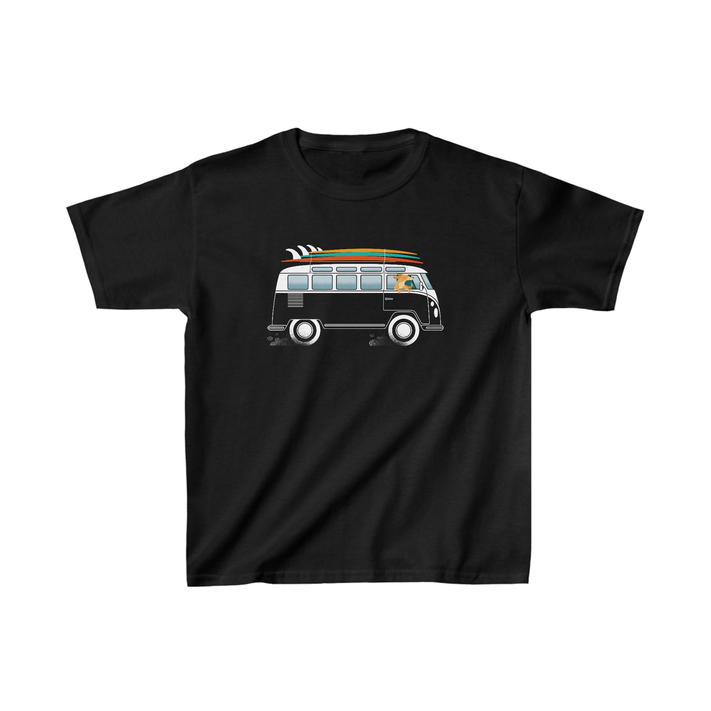 VW Van Surf Dog Kid's Heavy Cotton Tee