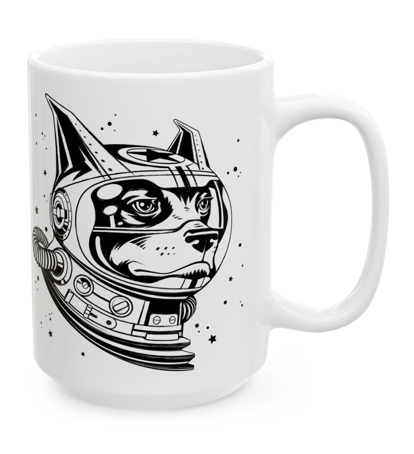 Space Dog Ceramic Mug 15oz