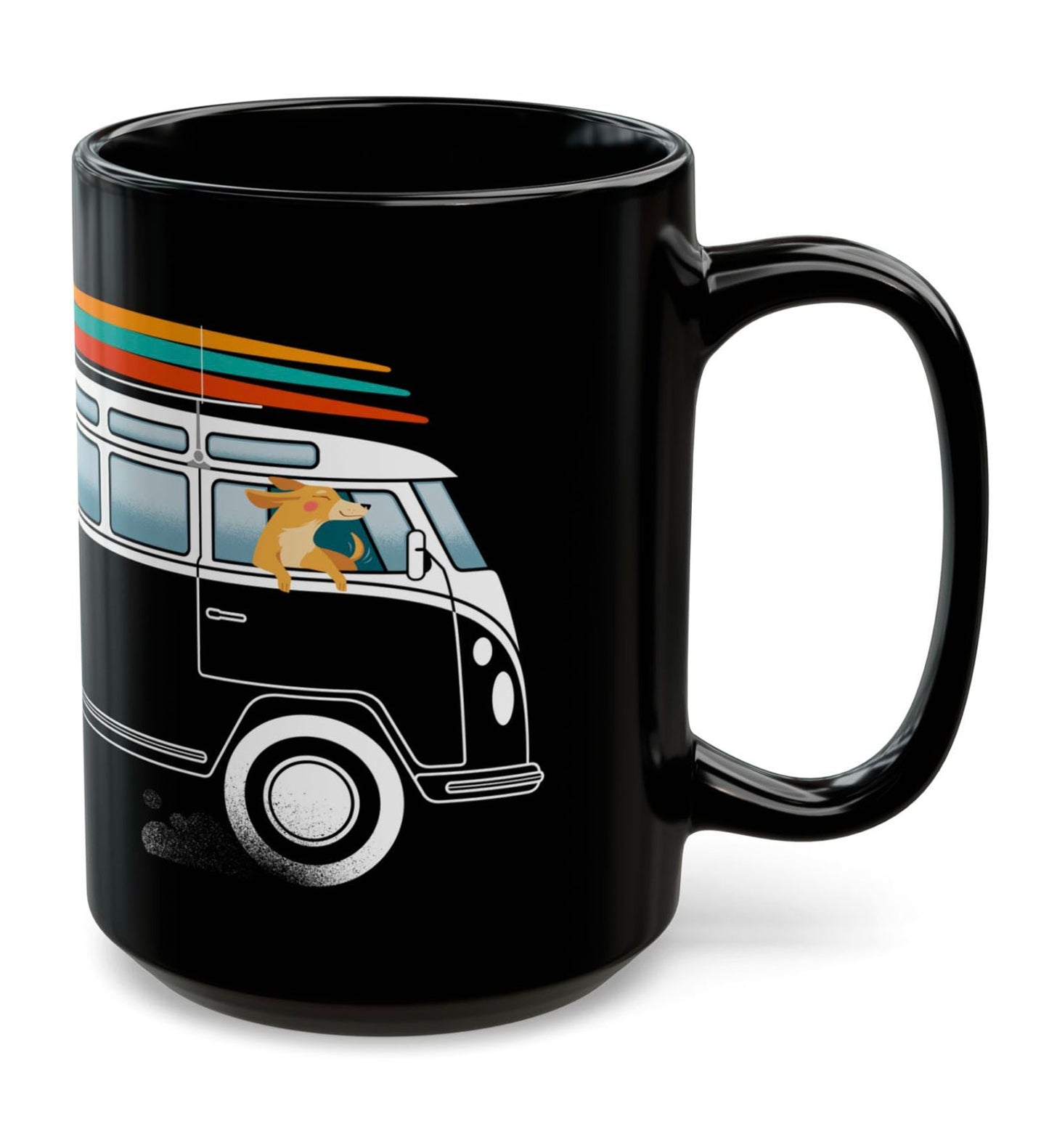 Surf Dog 15oz Black Mug