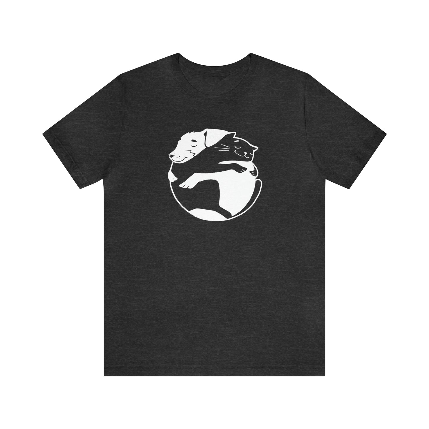 Cuddle Up in Style – Dog & Cat Hugging Tee!
