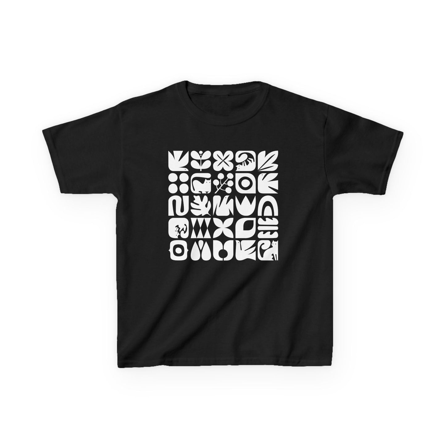 Cats and Birds Graphic Kids Heavy Cotton Graphic Tee