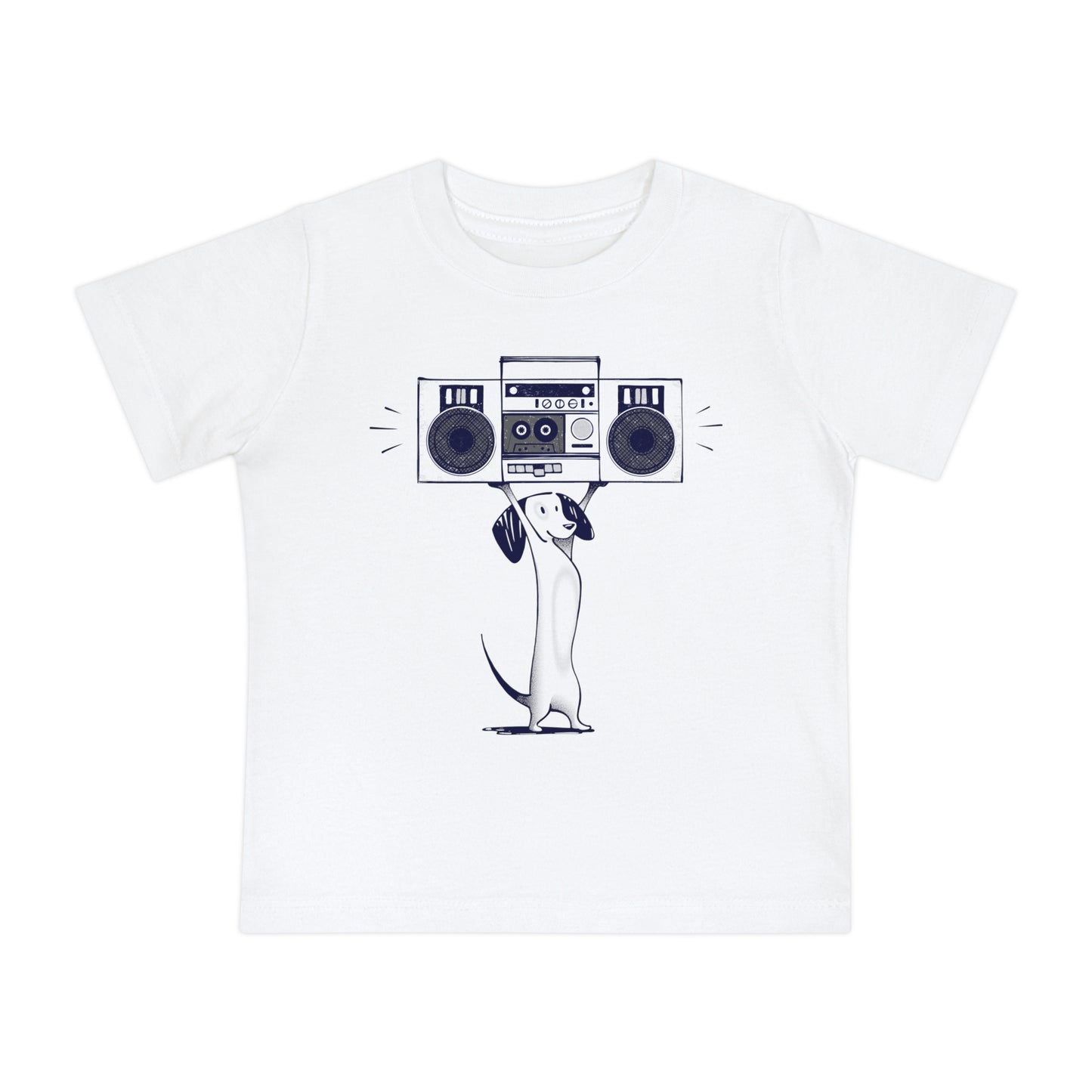 Boombox Dog Baby Graphic Tee