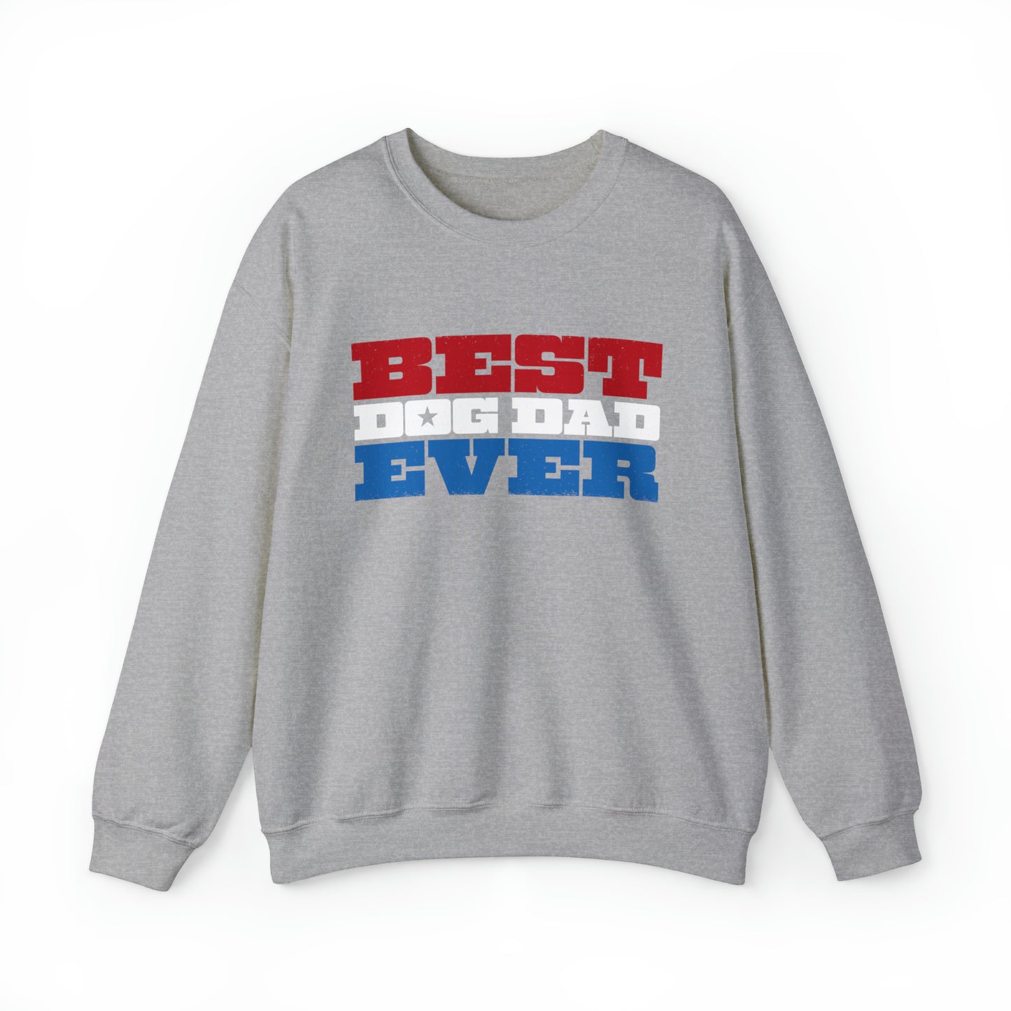 Best Dog Dad Ever Men's Heavy Blend Crewneck Sweatshirt