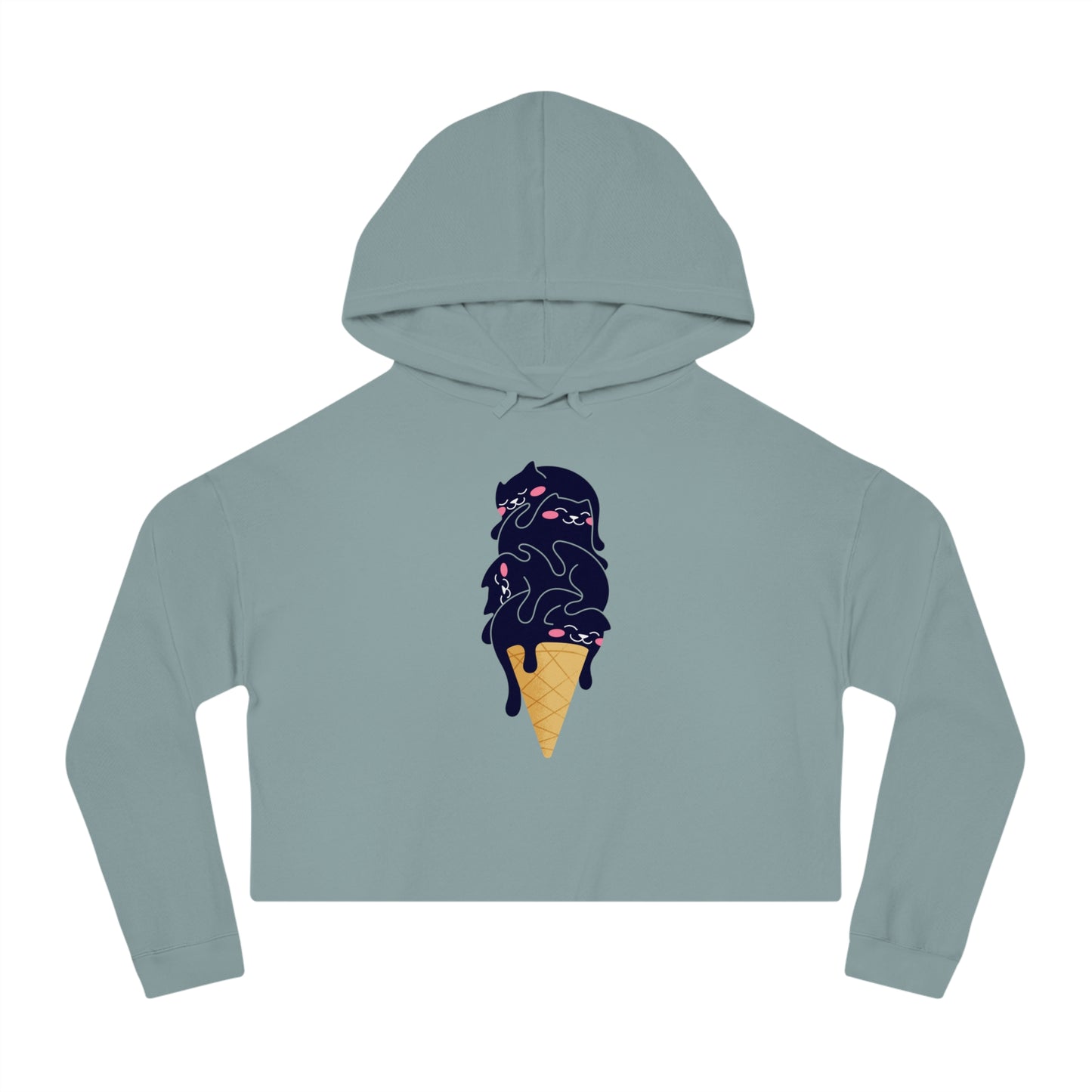 Kitty Cone Women’s Cropped Hooded Sweatshirt