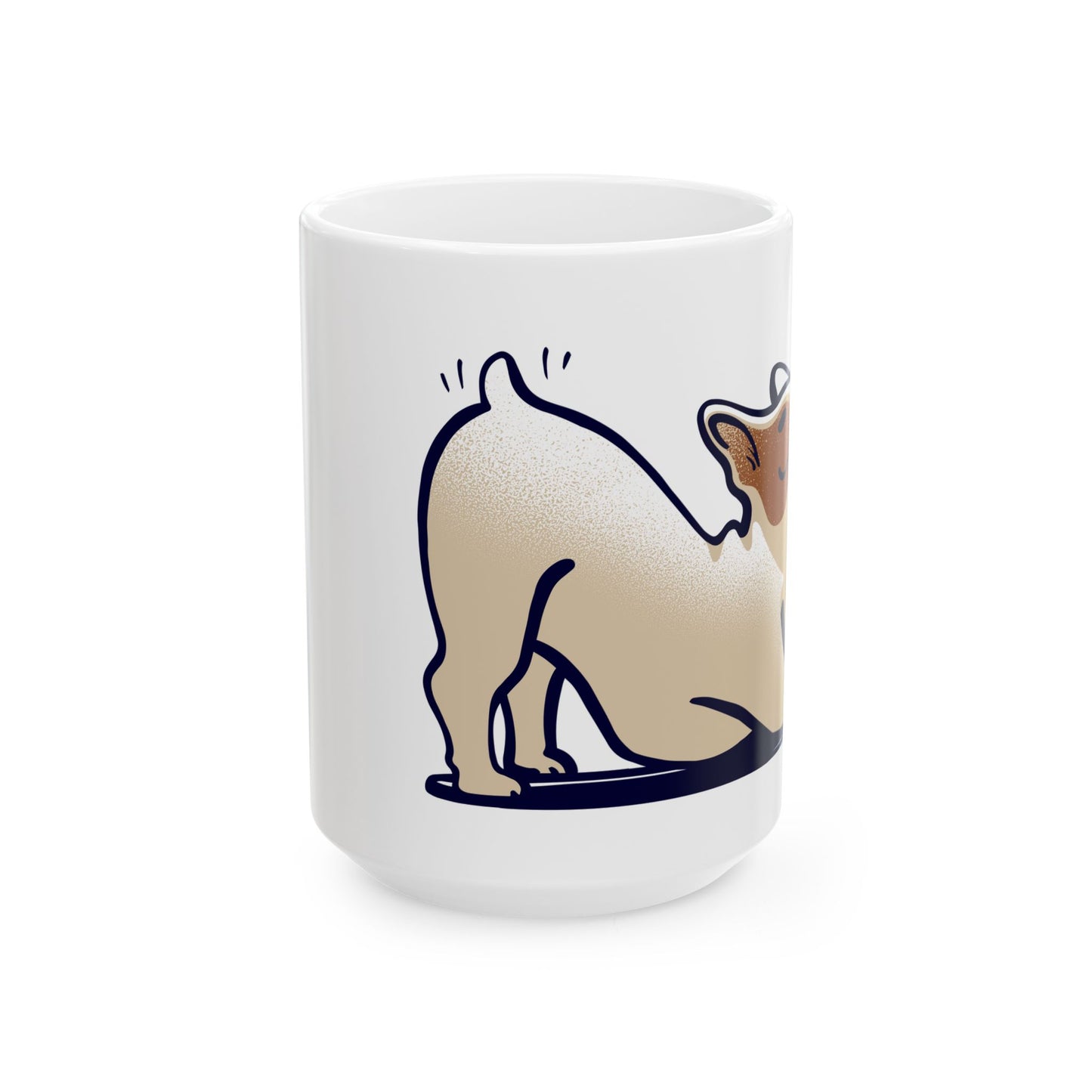 Yoga Dog Ceramic Mug 15oz