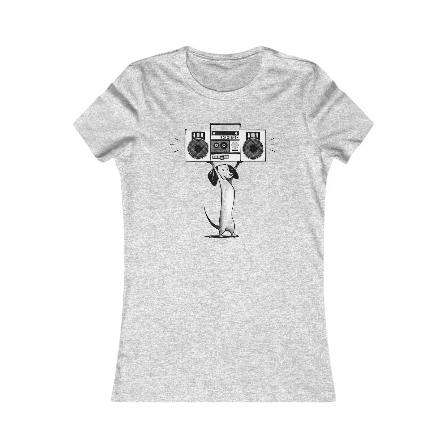Boombox Dog Women's Fitted Tee
