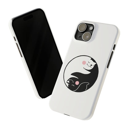 B&W Yin Yang Dog & Cat iPhone Case