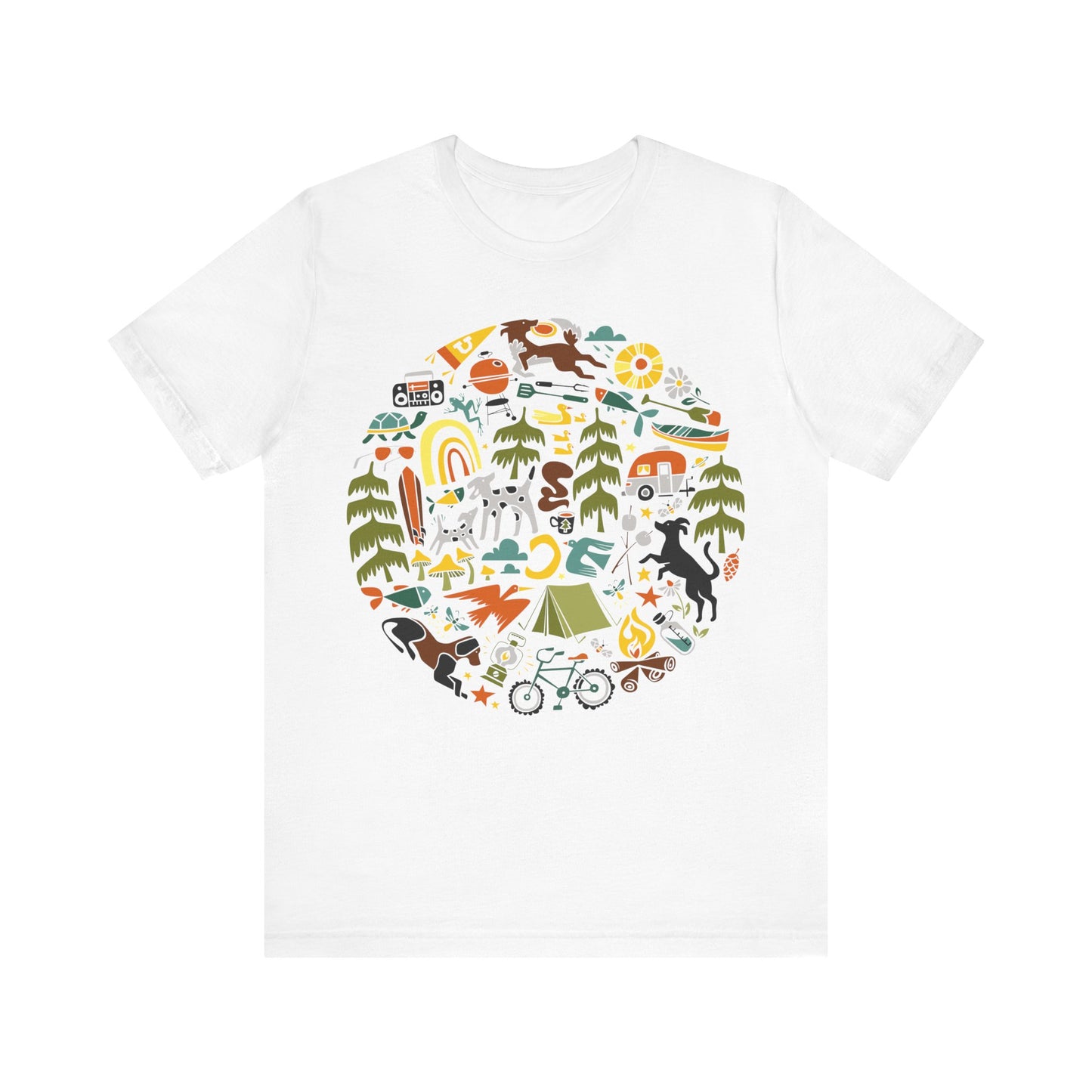 Camping Dogs Men's Graphic Tee