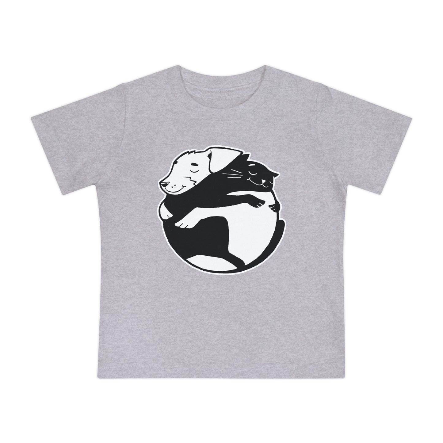 Dog & Cat Hugging Baby Graphic Tee