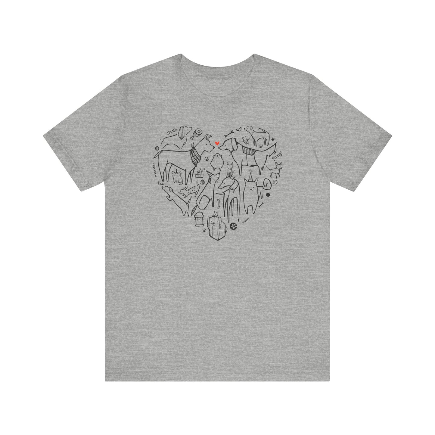 Wear Your Love Proudly — Dog Heart Tee!