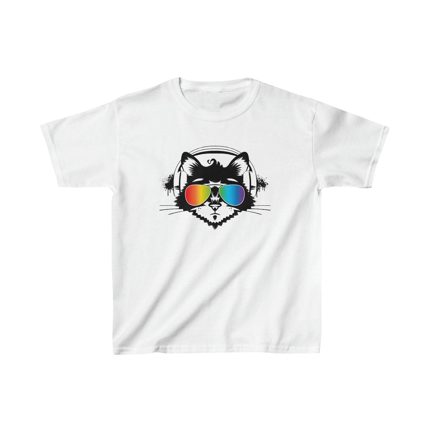 Music Cat Kid’s Heavy Cotton Graphic Tee