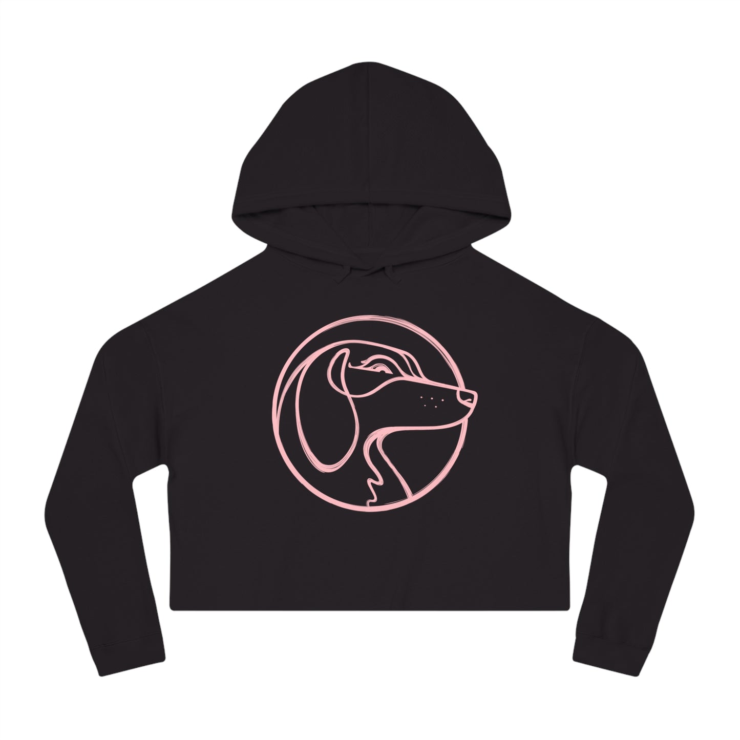 Pooch Portrait Women’s Cropped Hooded Sweatshirt