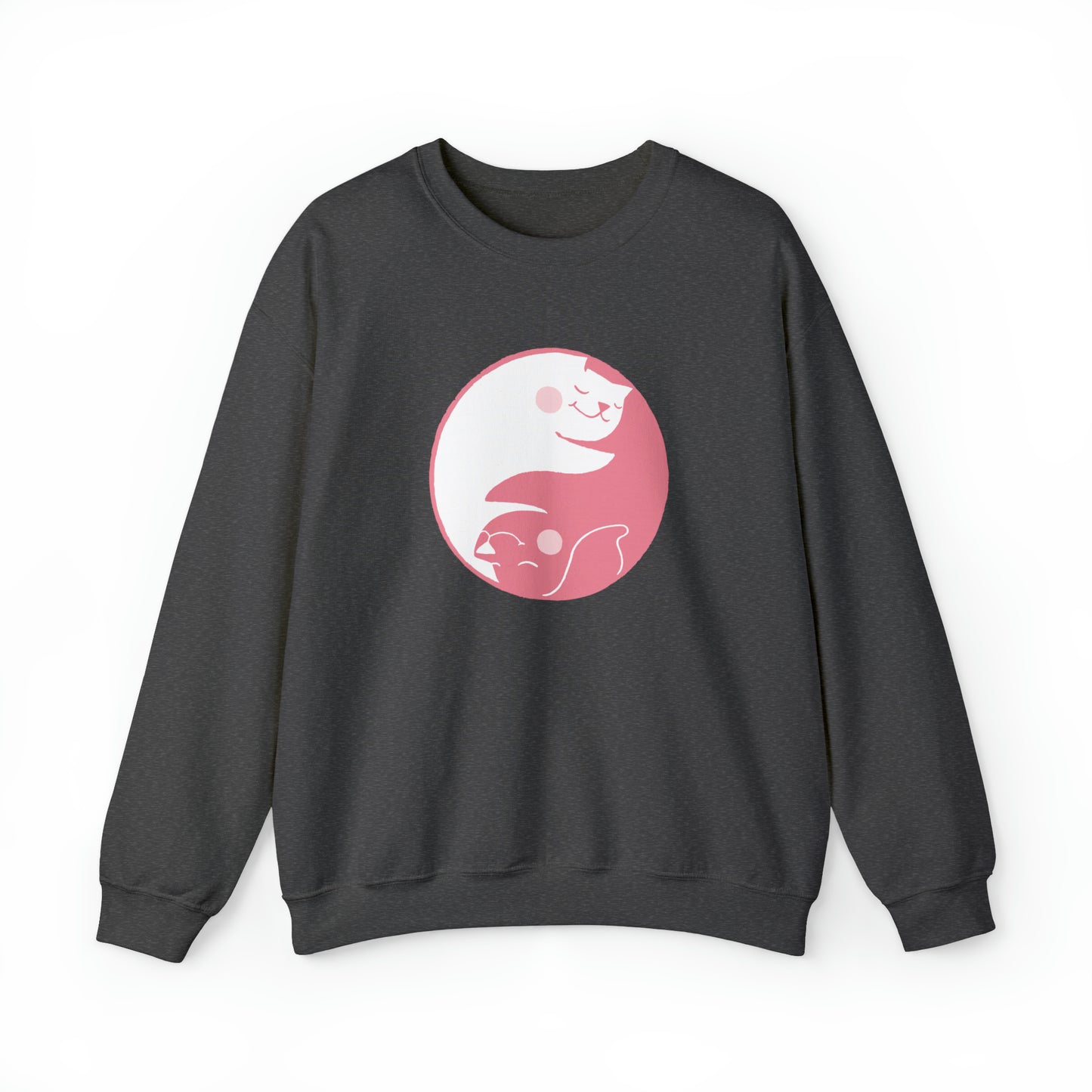 Pink Yin Yang Women's Heavy Blend Crewneck Sweatshirt
