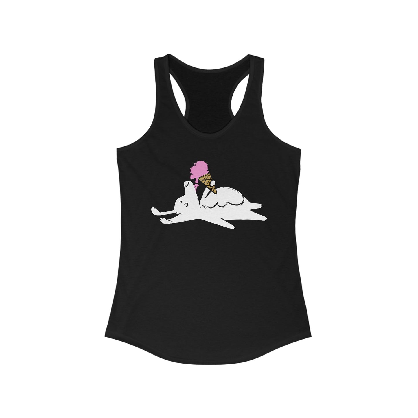 Icecream Pooch Women's Racerback Tank Top