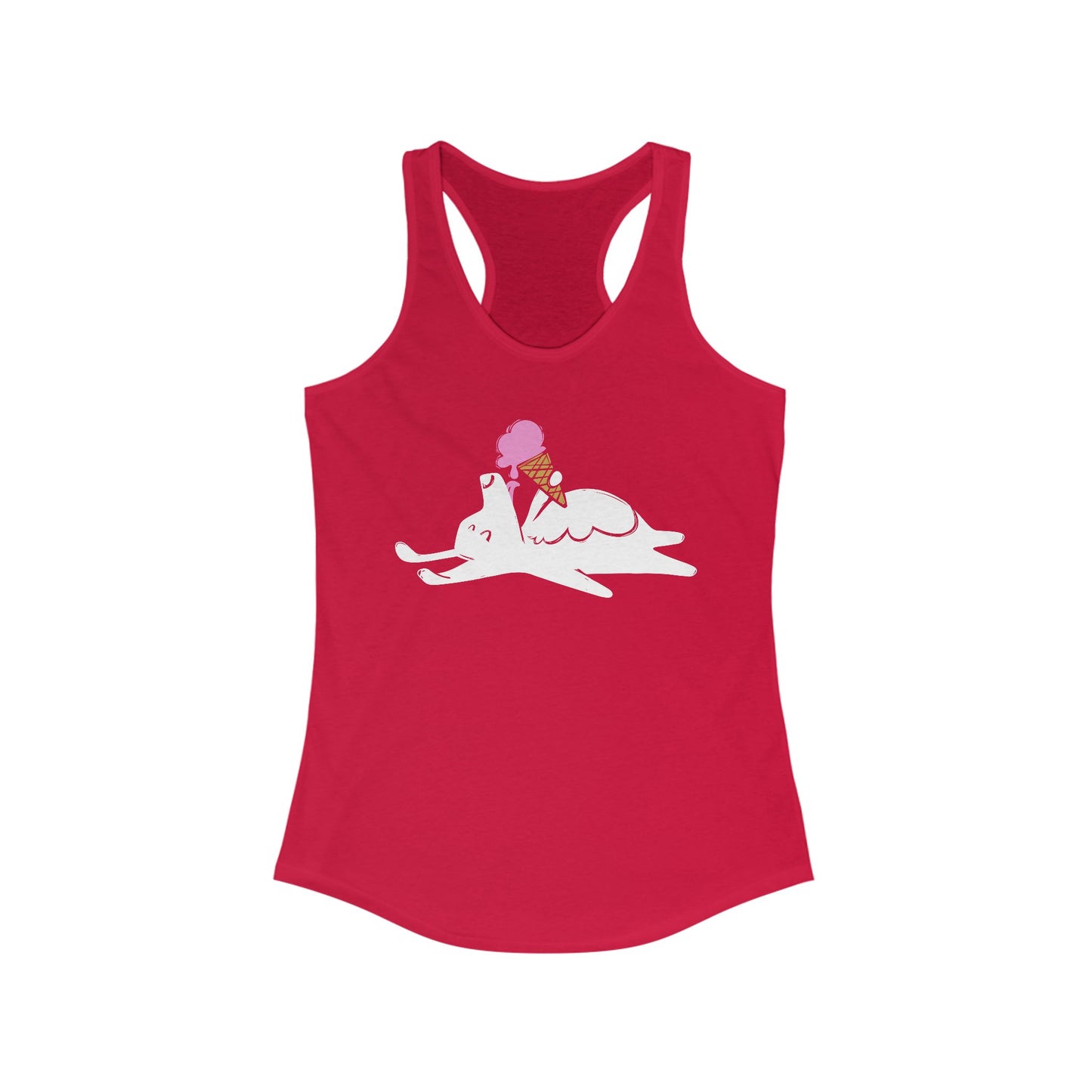 Icecream Pooch Women's Racerback Tank Top