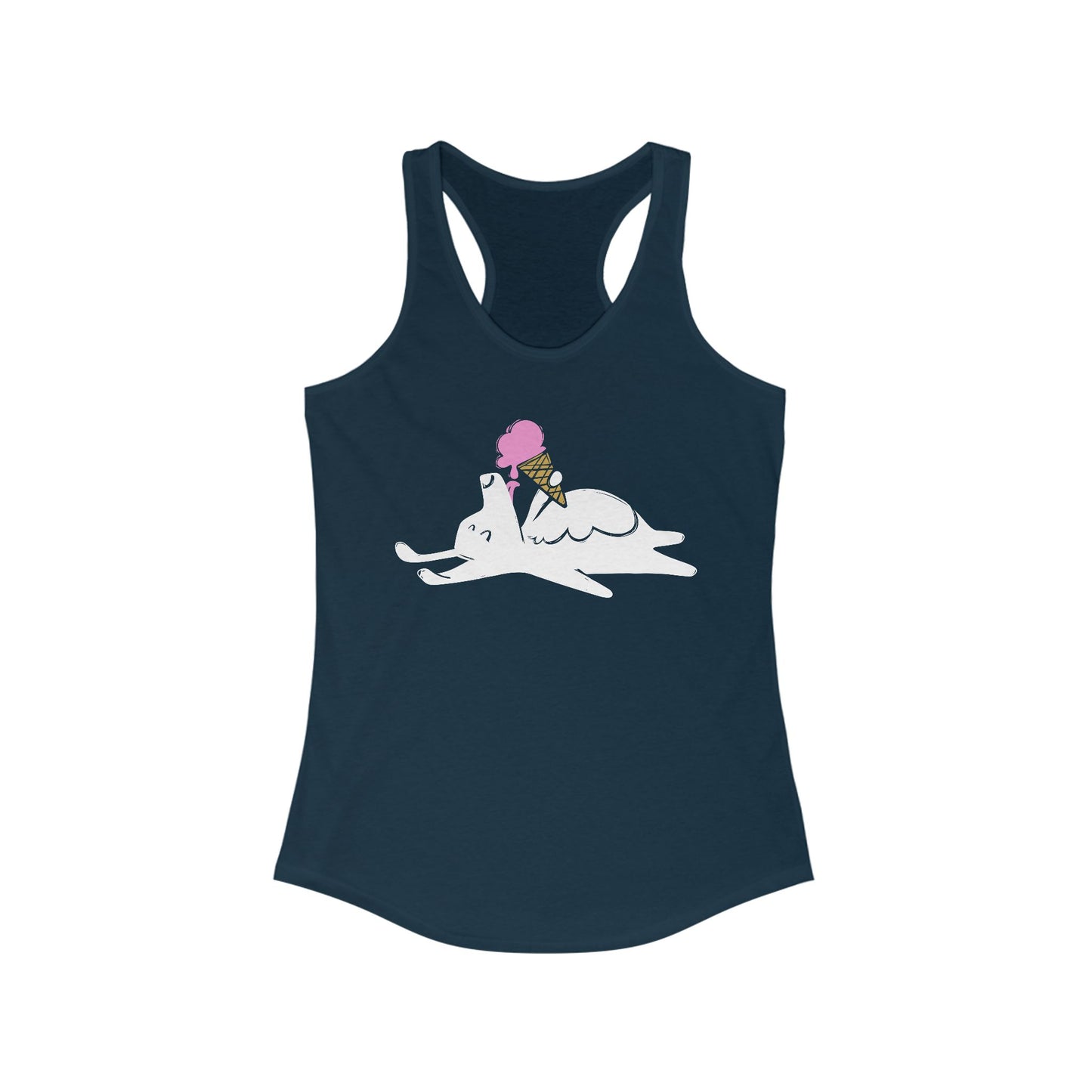 Icecream Pooch Women's Racerback Tank Top